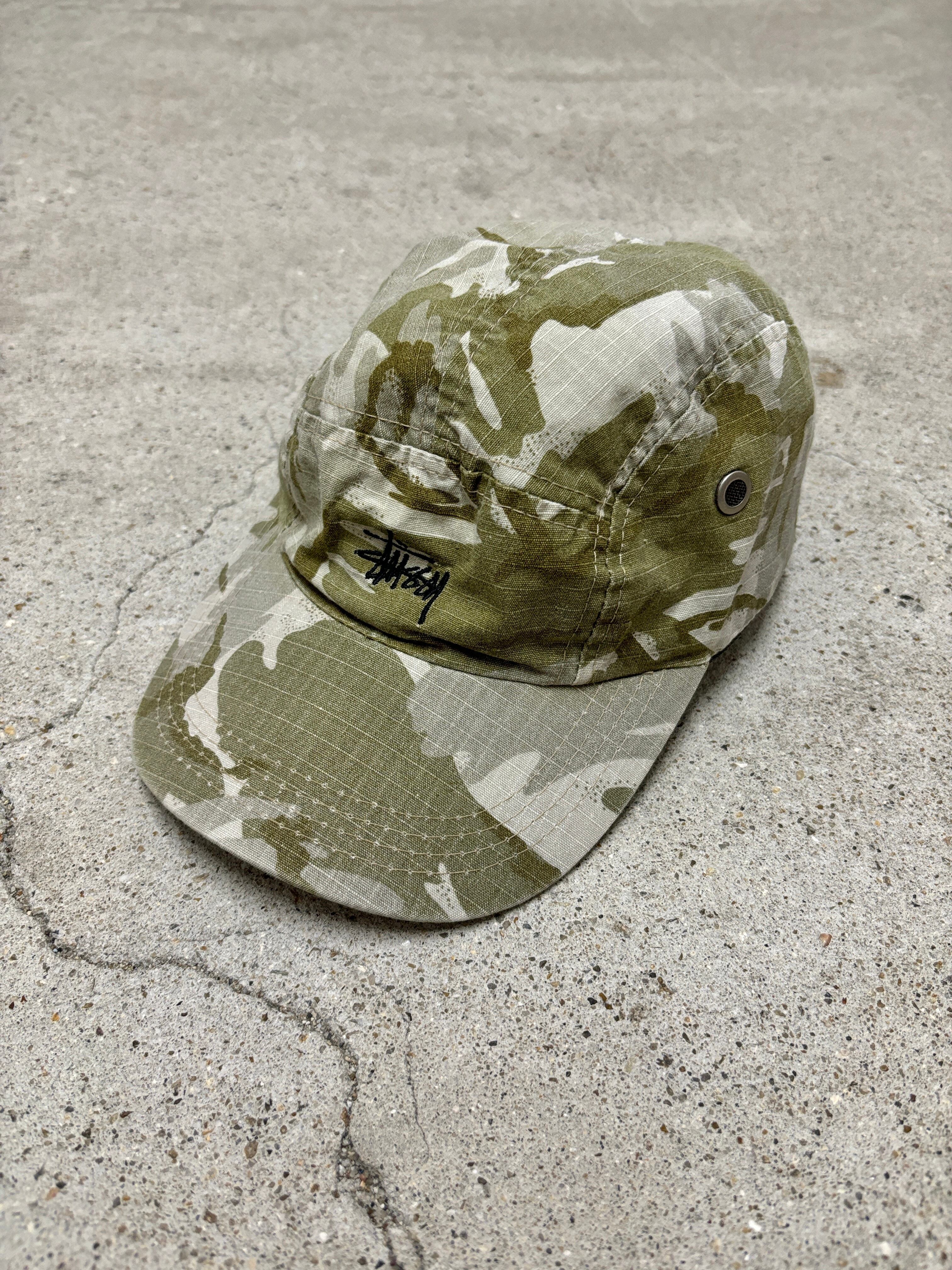 90～00s OLD STUSSY/Camouflage Camp cap/紺タグ/Free/カモフラ柄