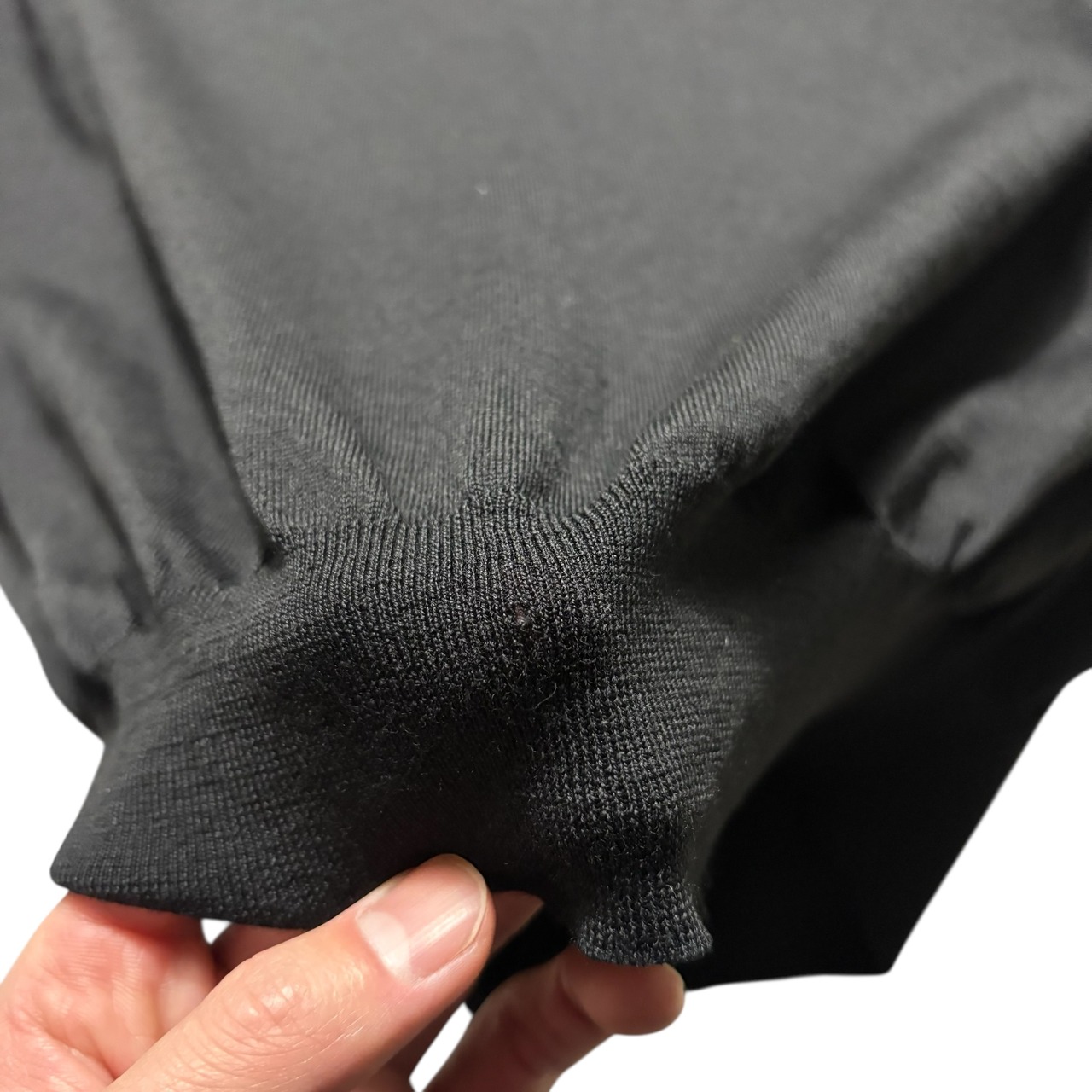 STELLA McCARTNEY logo design black hi gauge wool sweater