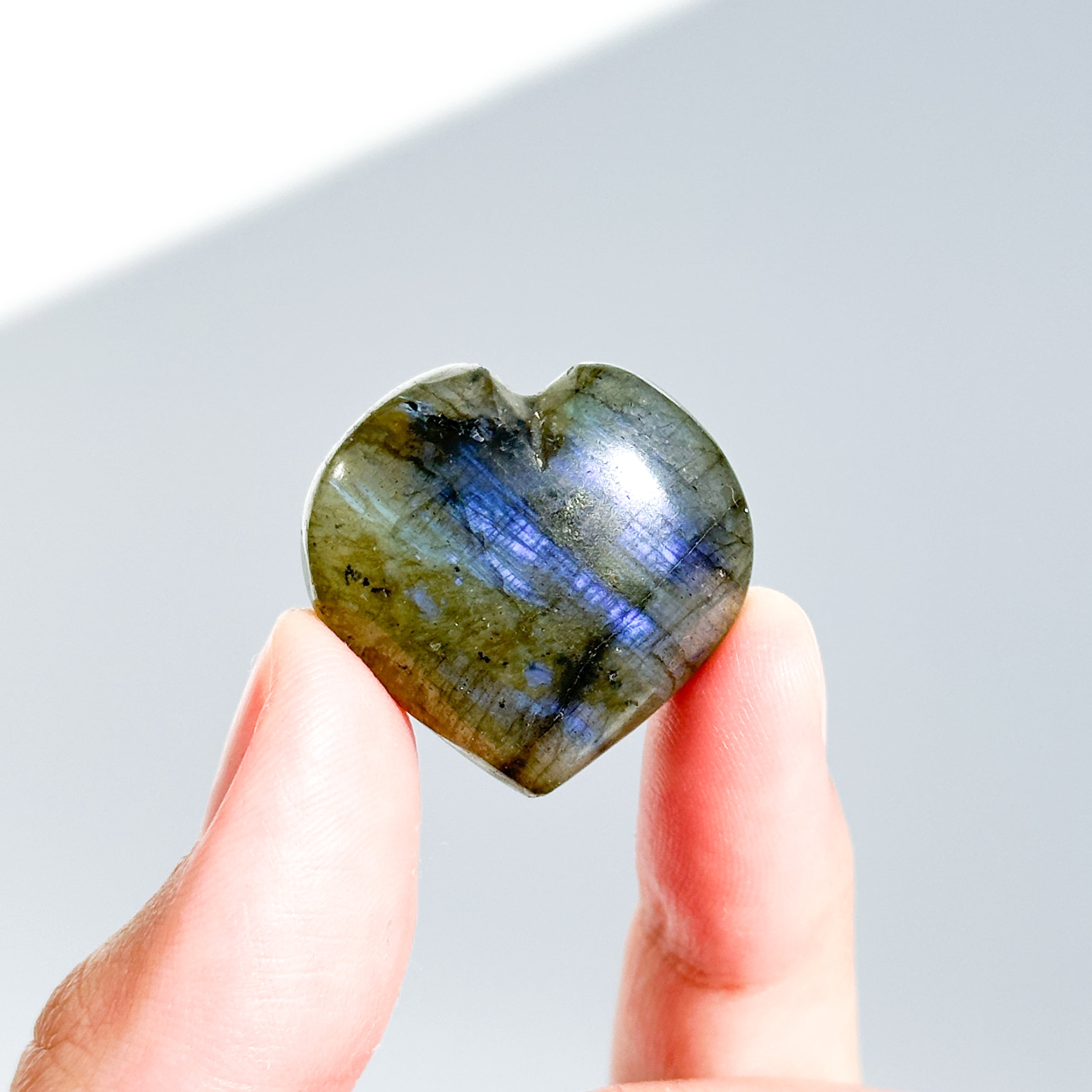 ラブラドライト ハート 91◇ Labradorite ◇天然石・鉱物