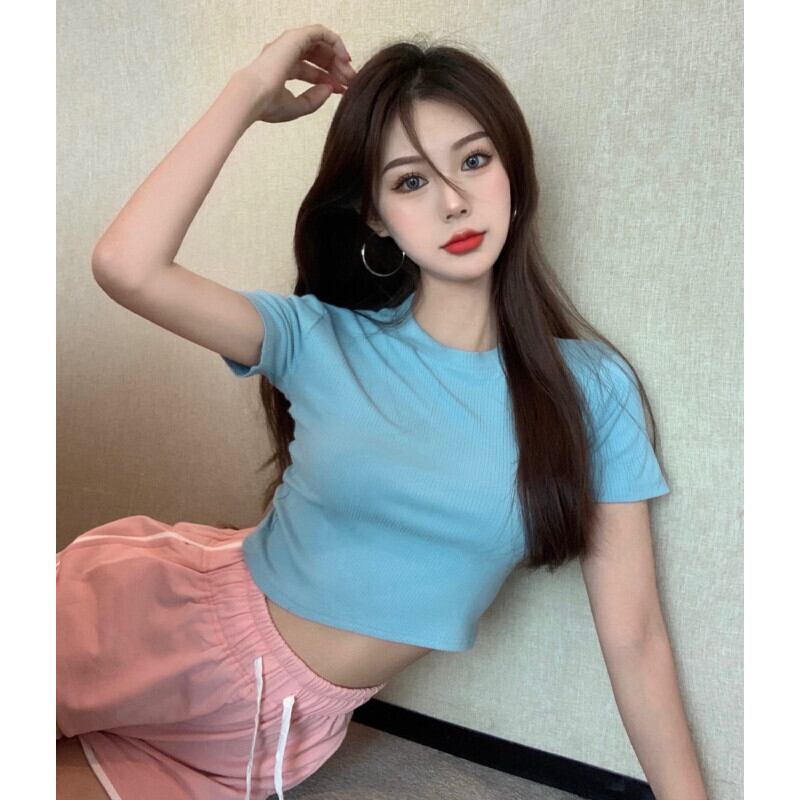 ラウンドネックショートTシャツ サマーブラウス 大人ガーリー スウィート キュート カジュアル 夏物 Oネック ガールズファッション57049762003