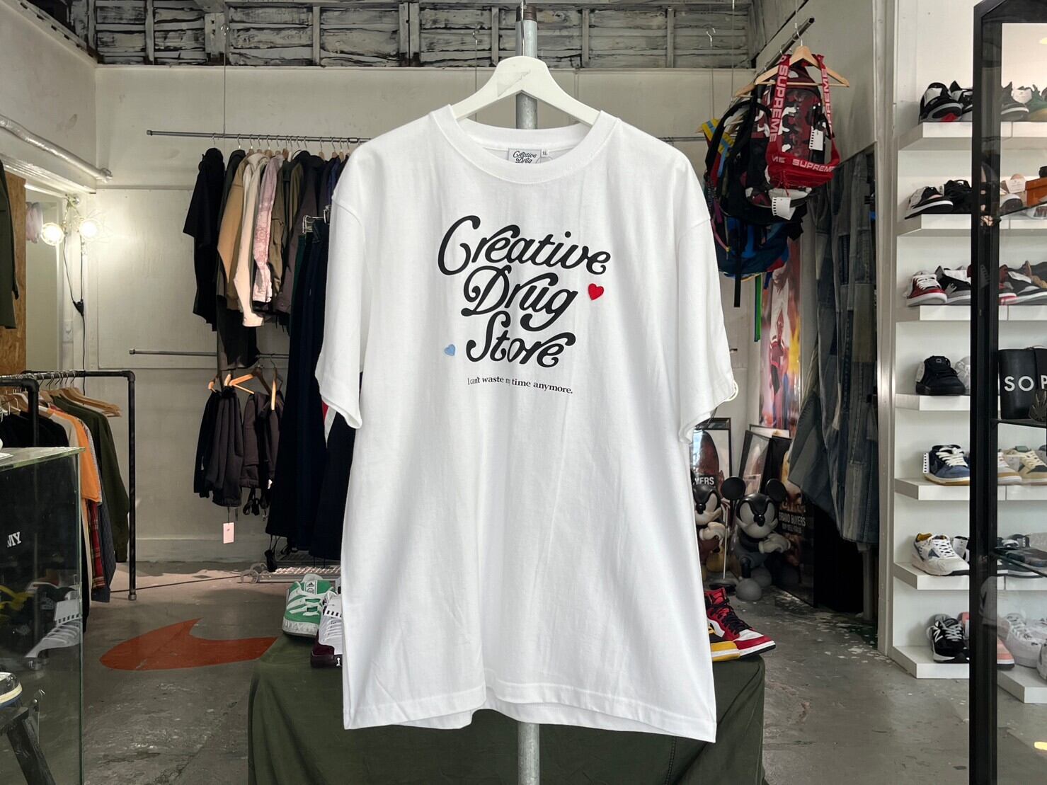 Verdy×Creative Drug Store Tシャツ　Lサイズ　ホワイト Creative Drug Store クリエイティヴドラッグストア CDS x VERDY
