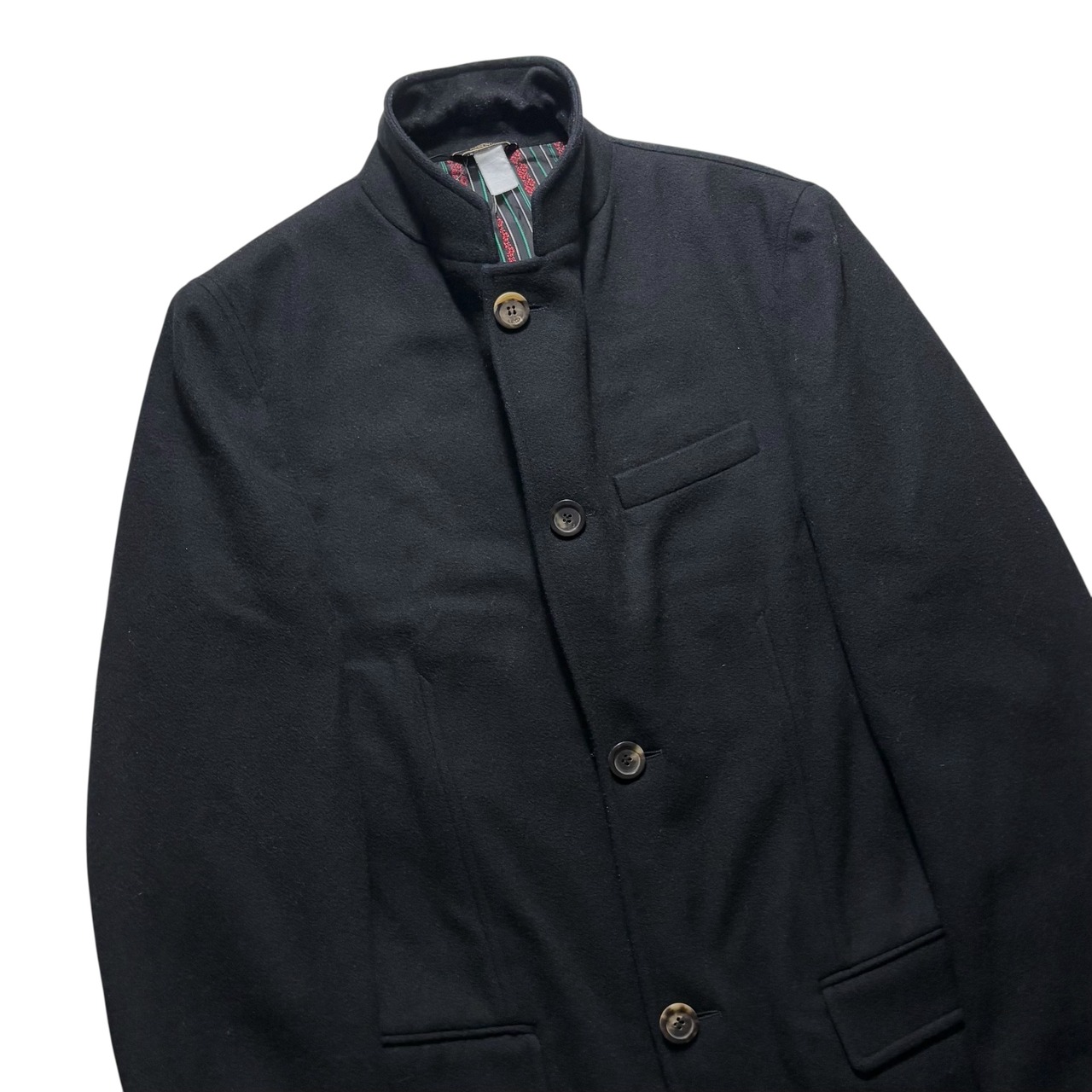 VERSACE black melton tailored jacket