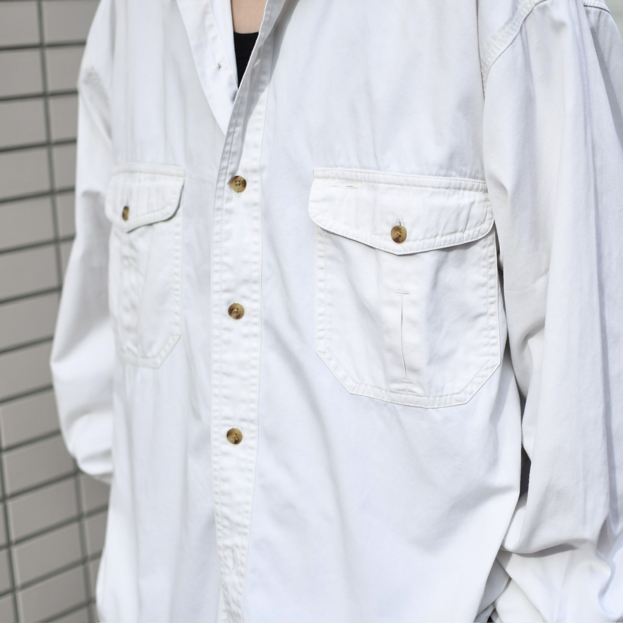 Eddie Bauer rufton twill double pocket shirt