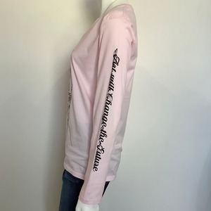 Future,future ( これからの未来 ) Uネック ロングTシャツ フロストピンク