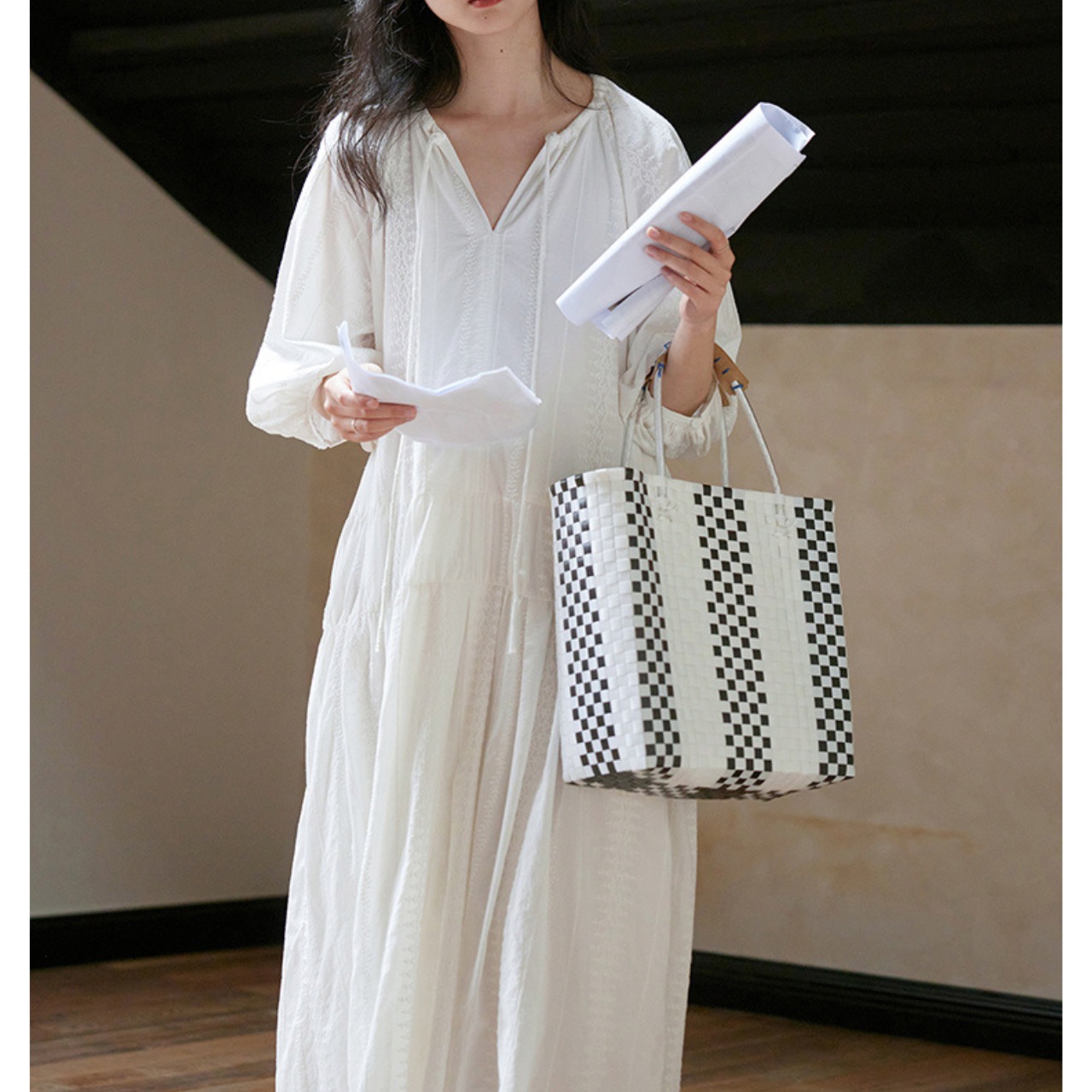 Long White Dress T3753