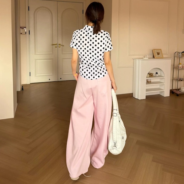スターグラフィックグラデーションワイドラインスウェットパンツ 2col R02528