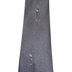 DOMINIQUE FRANCE botanical × abstract woven silk tie