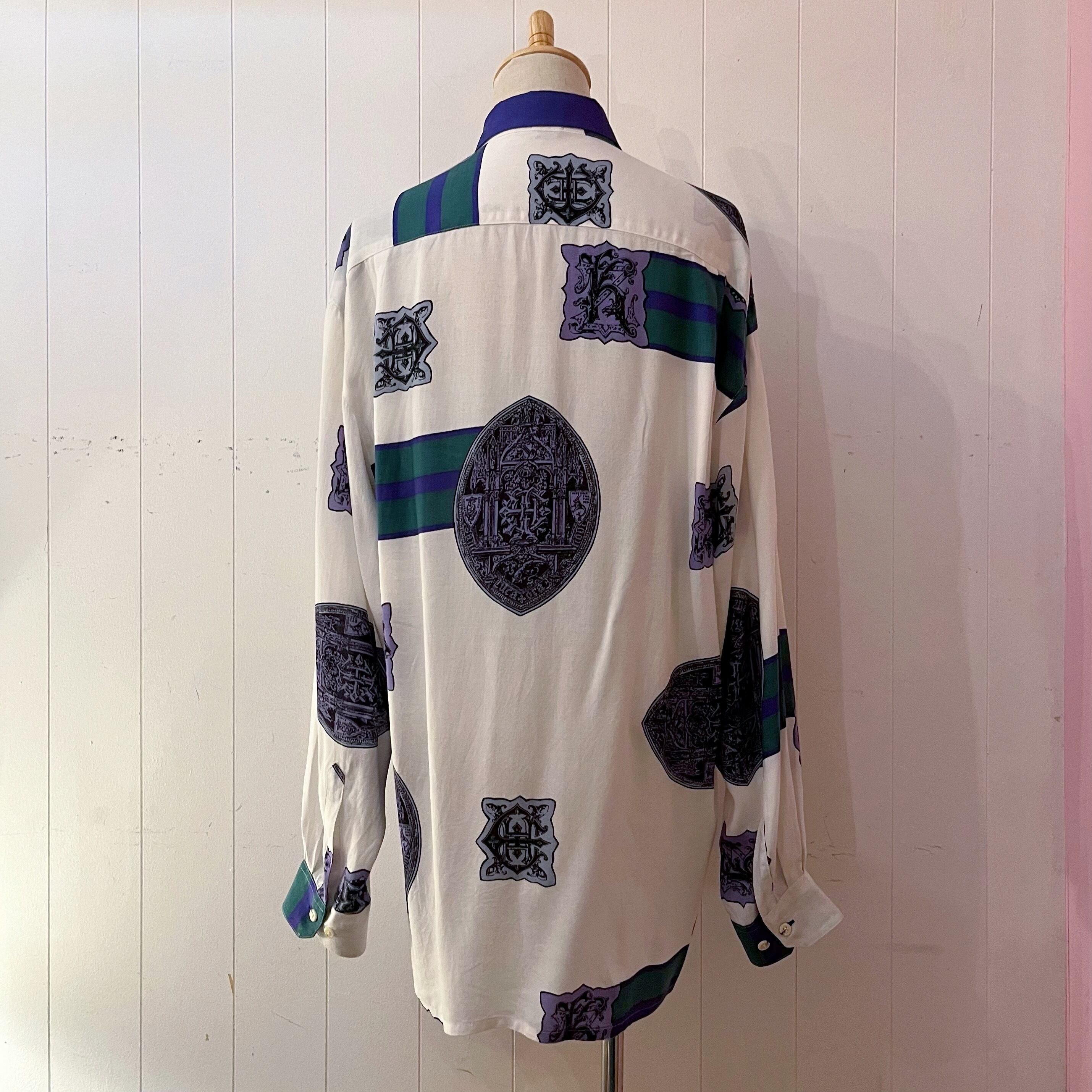 geometric pattern mens shirt