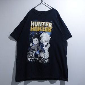 ”HUNTER×HUNTER“ Black Gon & Killua Print T-Shirt