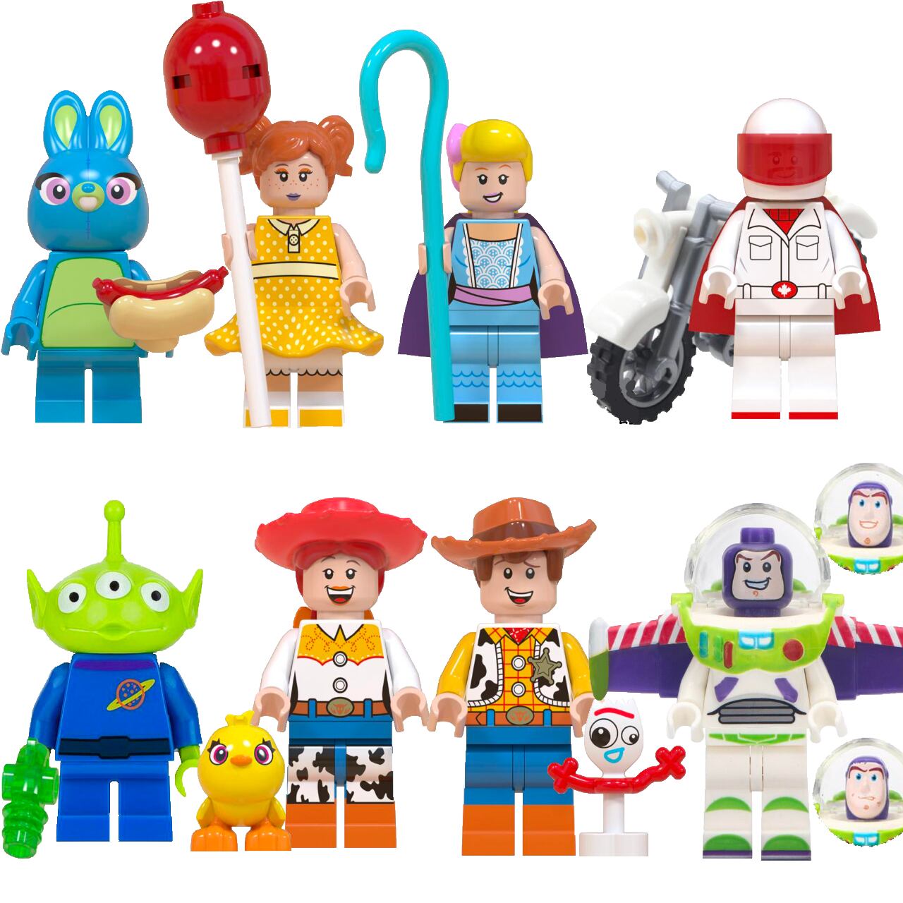 即納 トイストーリー４ レゴ 互換 ミニフィグ ８体セット Block Mania ブロック マニア