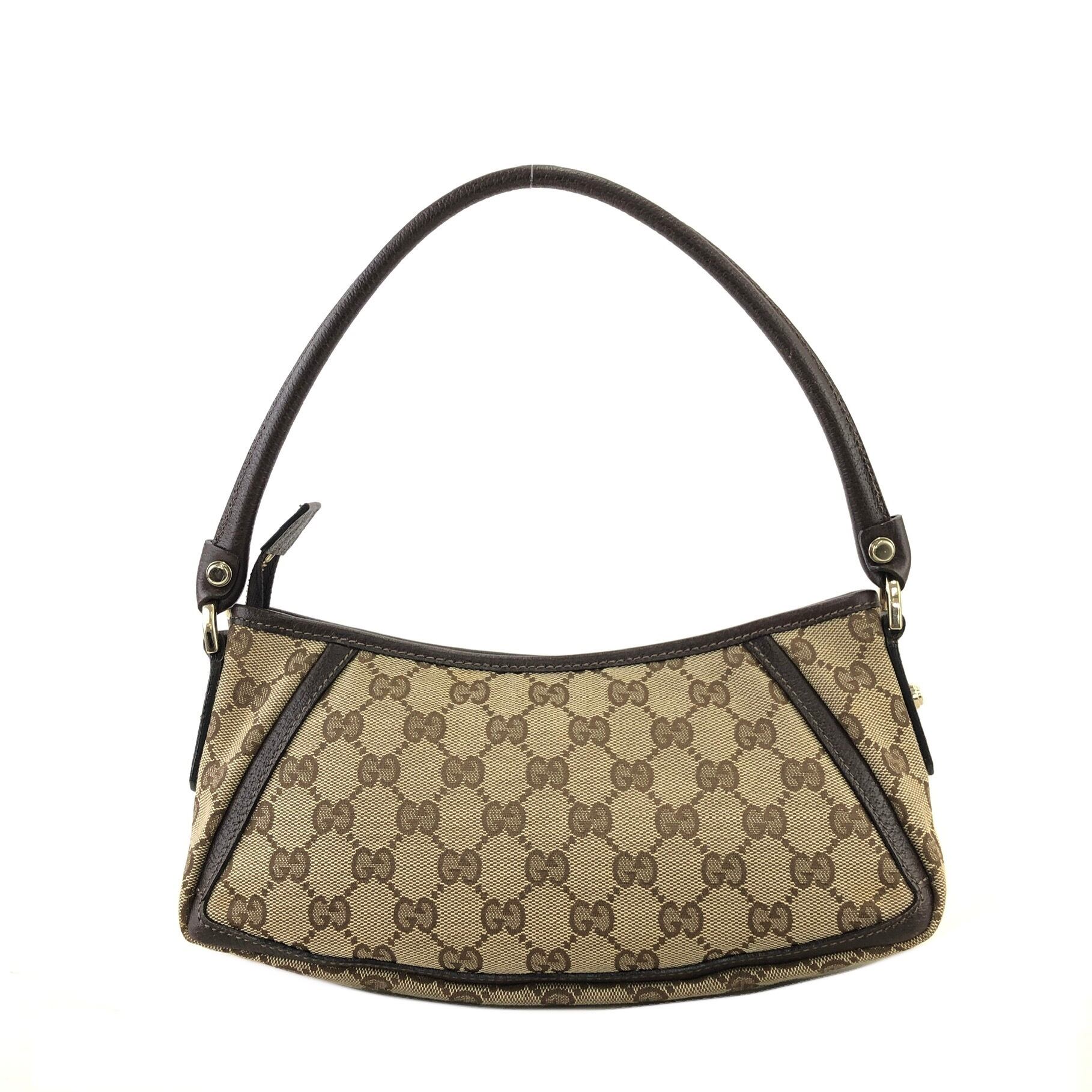 GUCCI グッチ GGキャンバス レザー ホーボー アビー ハンドバッグ