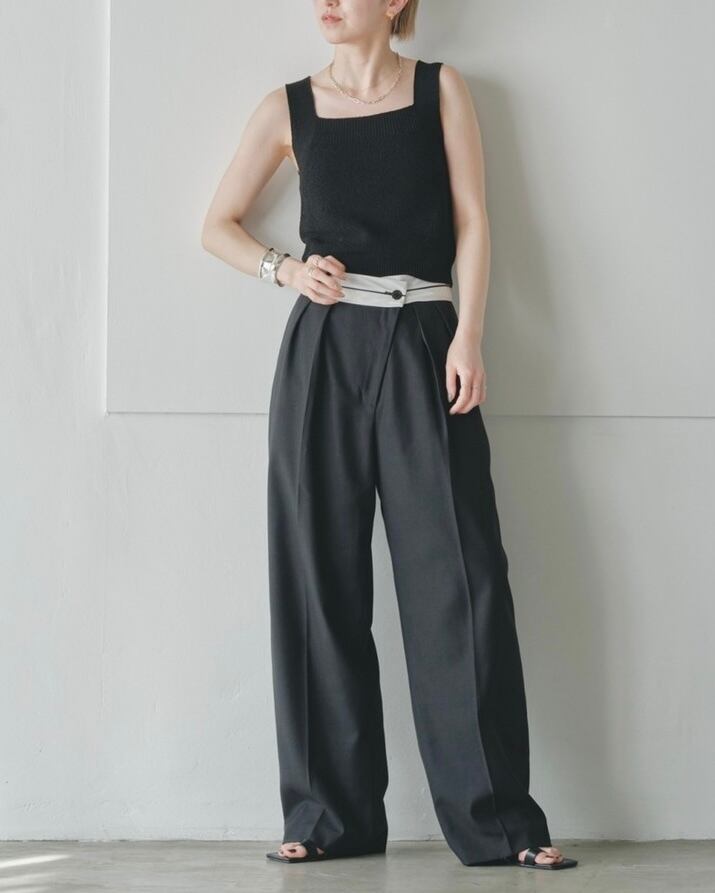 TODAYFUL Front Slanting Trousers フロントスランティングトラウザー 