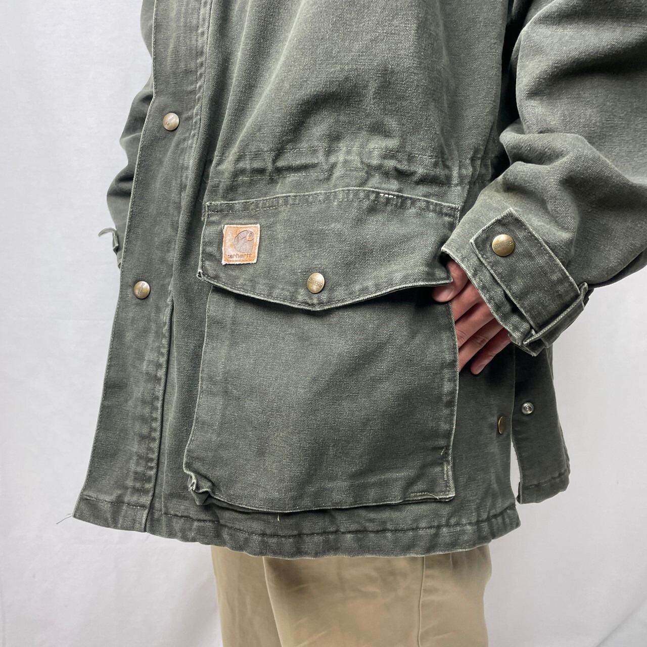90年代 Carhatt カーハート ワークジャケット ハーフコート メンズ2XL 