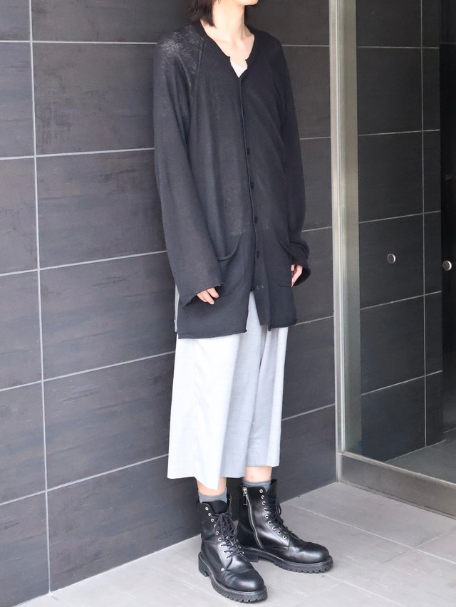 【yohji yamamoto pour homme】oversize bicolor summer cardigan