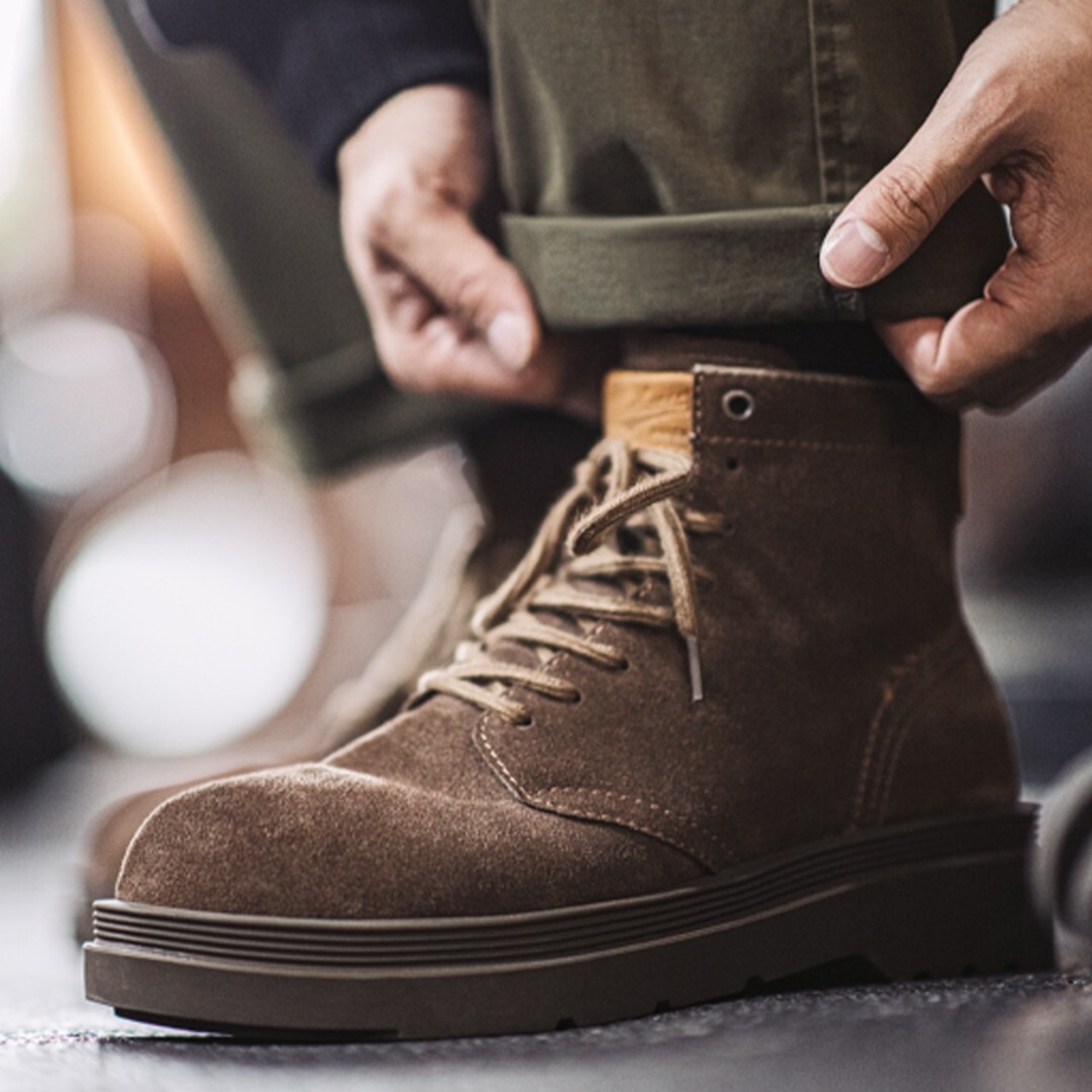 Brown Suede Leather High-top Boots / ブラウン スエード レザー ハイトップ ブーツ