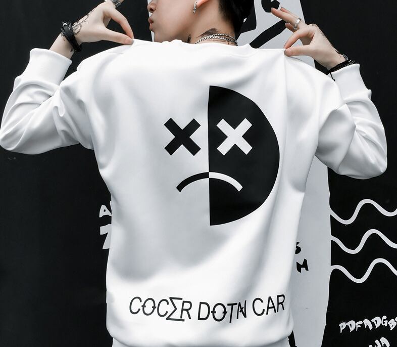 ストリートヒップホップトレーナー グレー