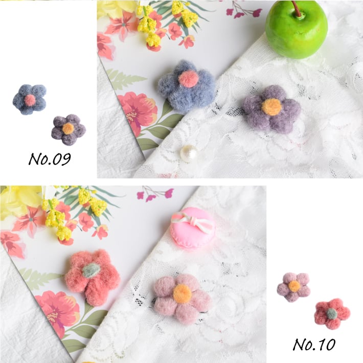 フラワーニコちゃん ベビーヘアクリップ ヘアピン ヘアゴム ニコちゃん