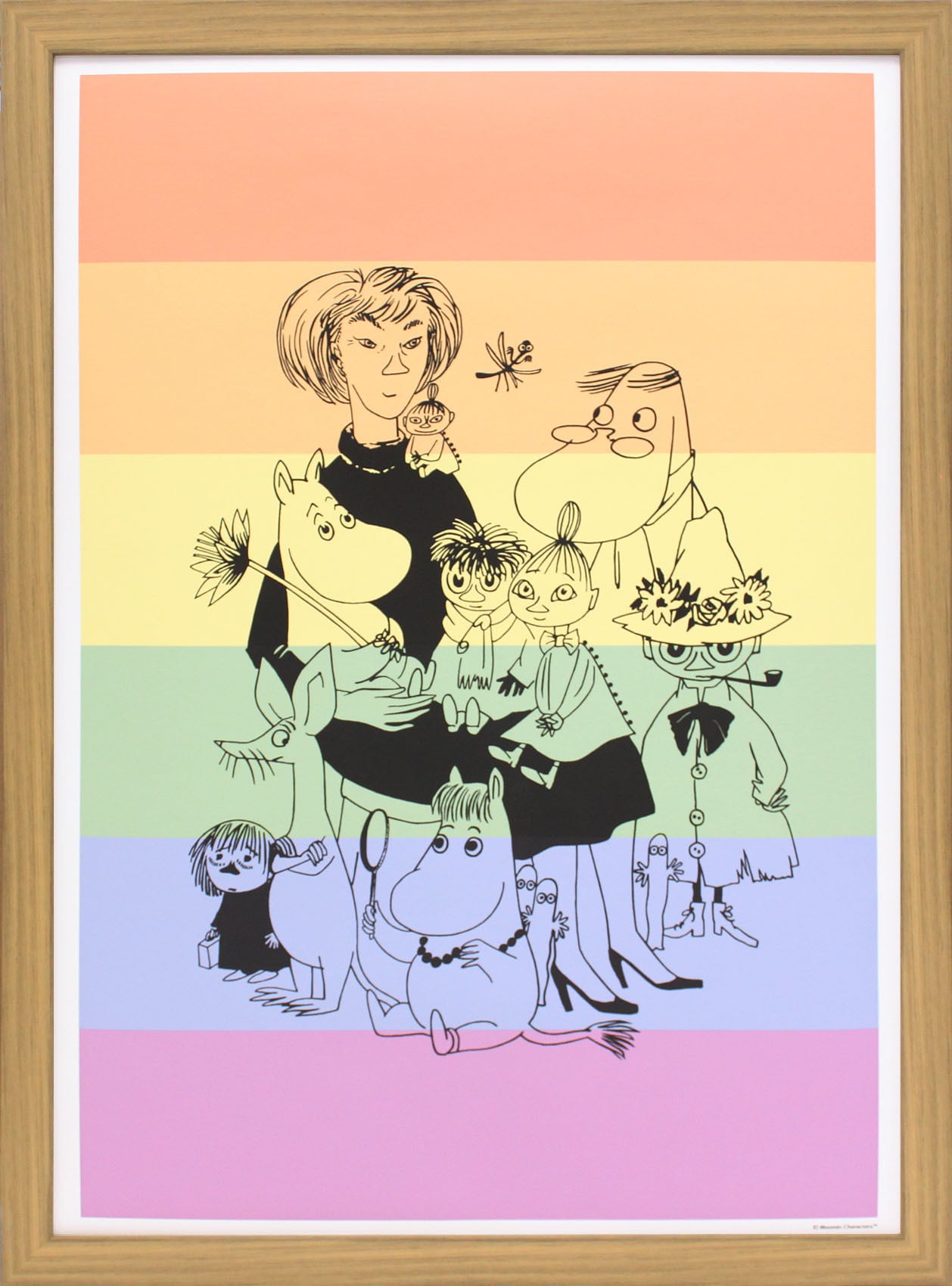 ムーミン 北欧 All Things Commerce「ムーミン トーベ ヤンソン プライド ポスター」送料無料 フレーム 展示用フック付アートポスター 絵画 インテリア アート