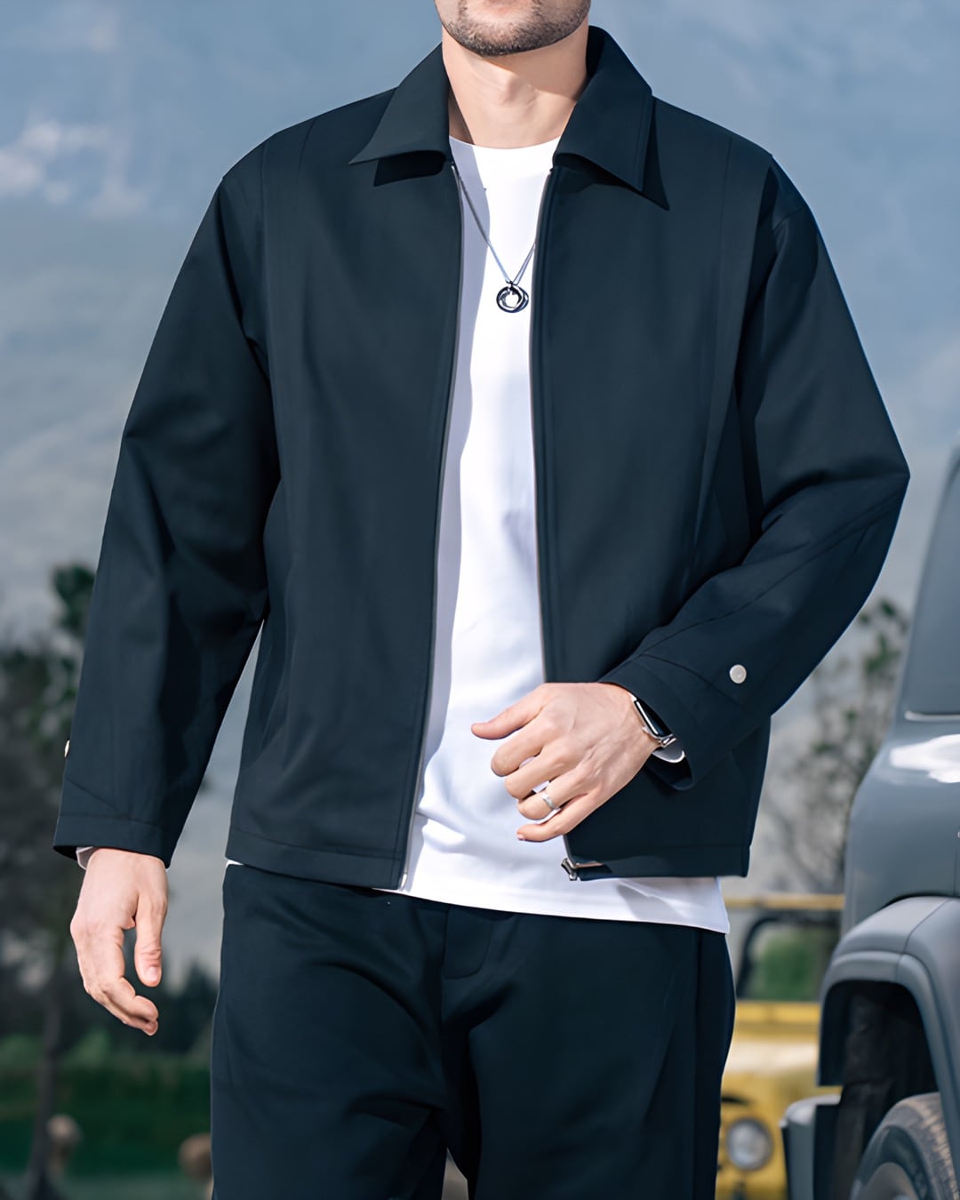 スタンダード ジップアップジャケット 4色 E0136