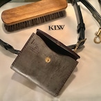 KLW Bridle leather LW-01-DB-BRI Smart Wallet（ミニウォレット）　hand sewing　Kyotani Leather Works　高級ブライドルレザー 財布