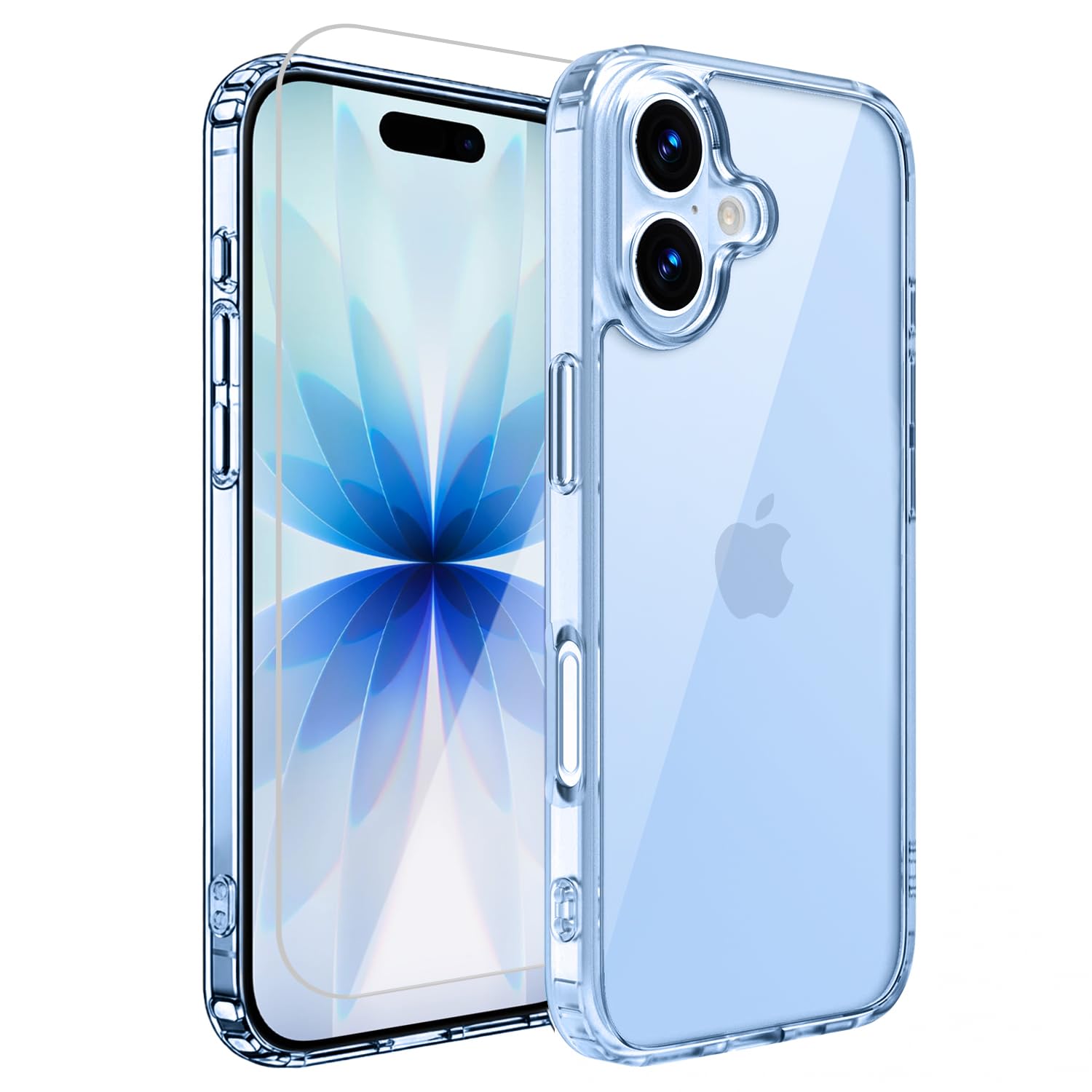 iPhone 17 用 ケース クリア 米軍MIL規格 耐衝撃 ガラスフィルム付き アイフォン17 用 ケース 黄ばみ防止 滑り止め 傷つけ防止