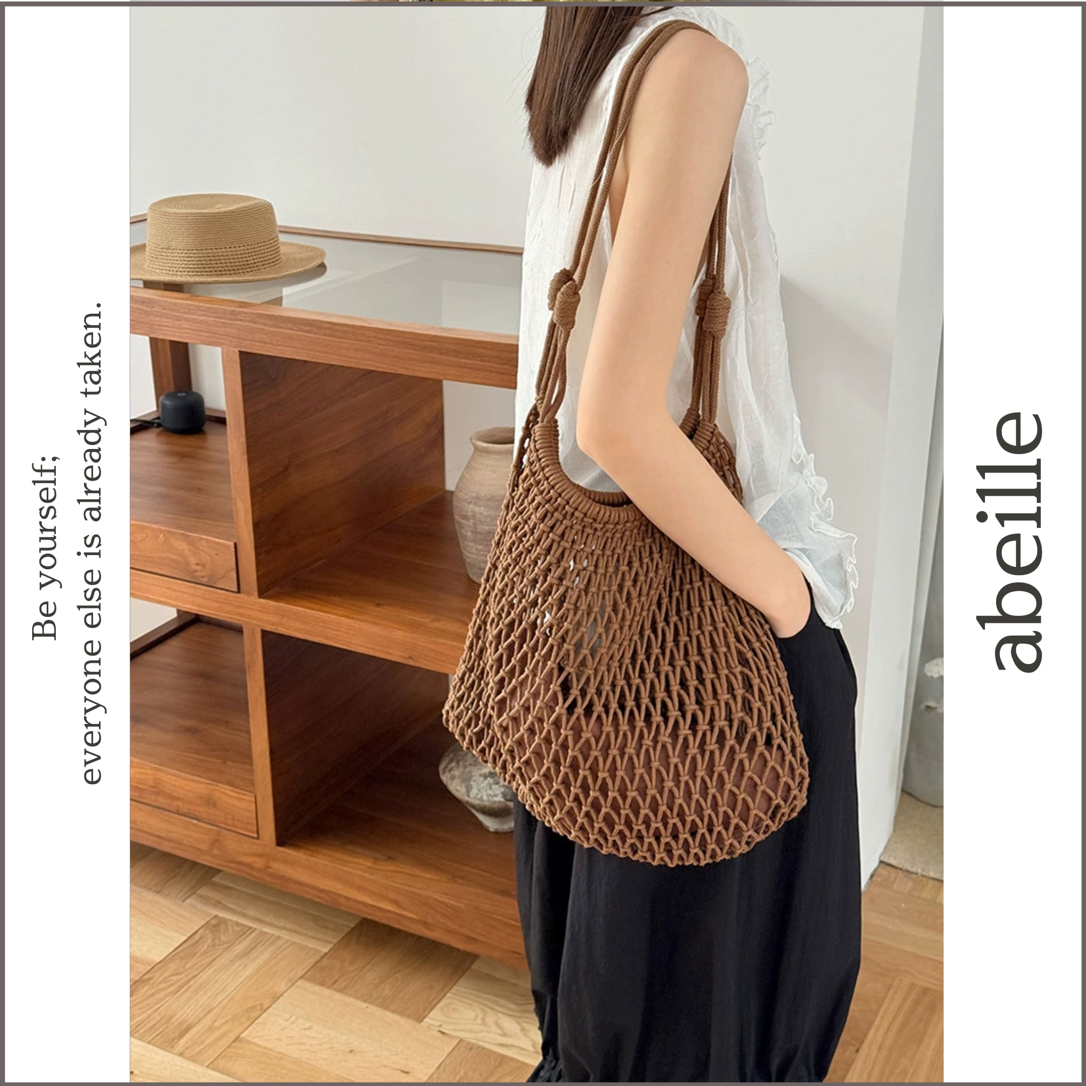 fishnet shoulder bag 14553
