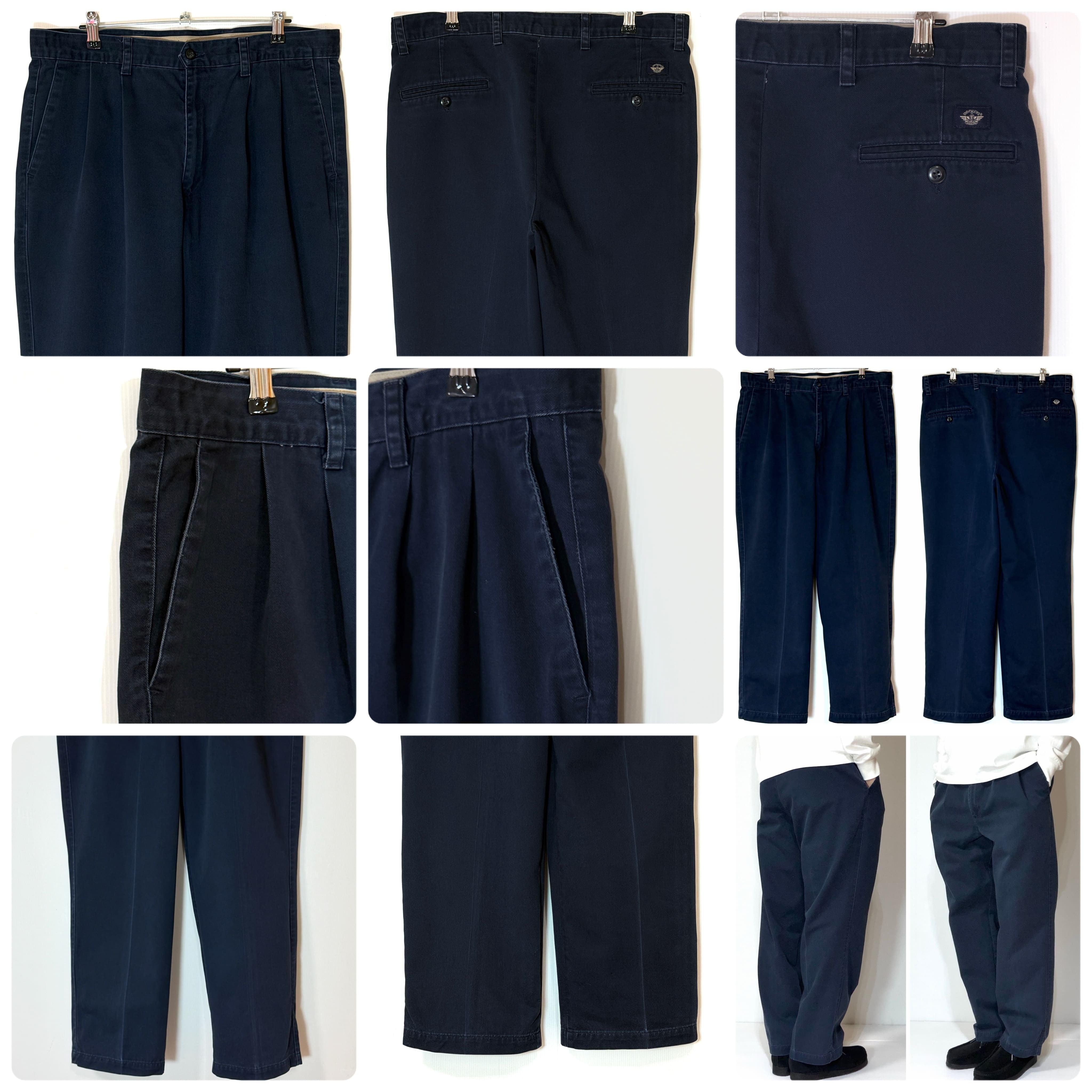 00s 良サイズ DOCKERS ドッカーズ ツータック チノパン【W34L30実寸W34