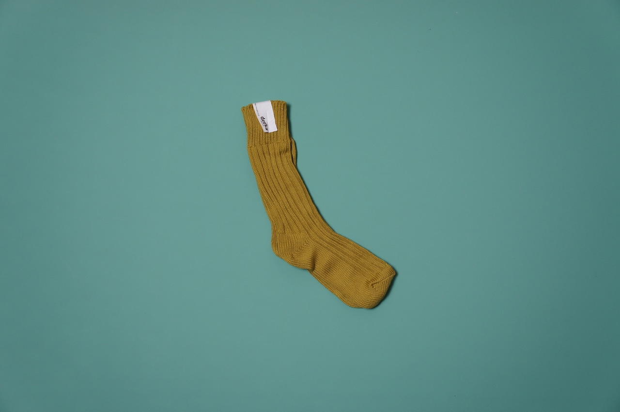 【 decka 】Cased heavy weight plain socks