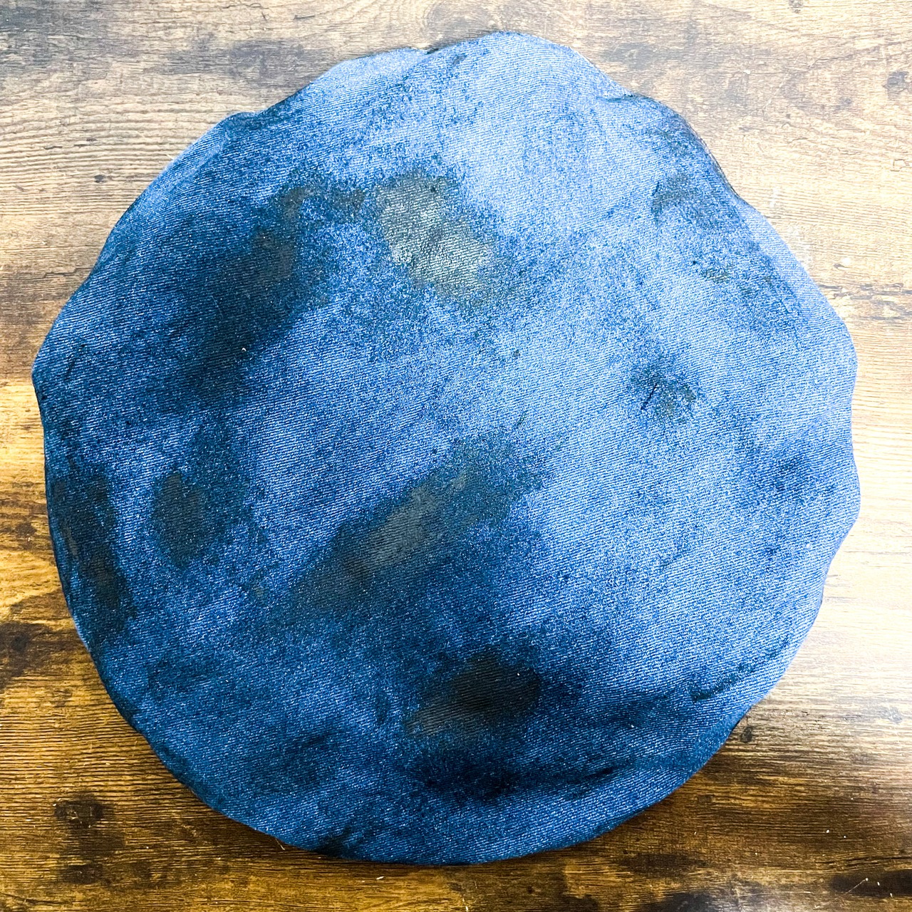 UNFINISHED岡山デニムインクダメージベレー帽