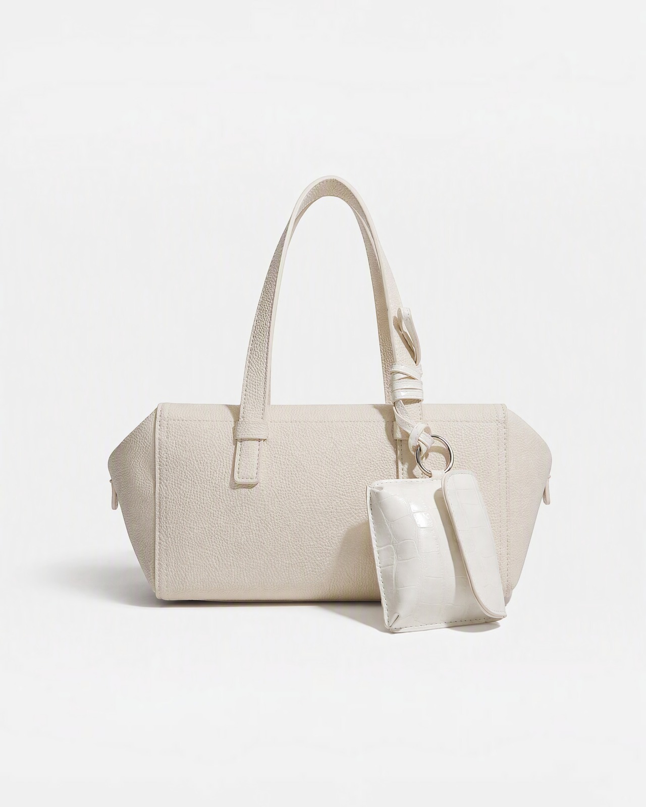 MINI BOSTON HANDBAG / WHITE