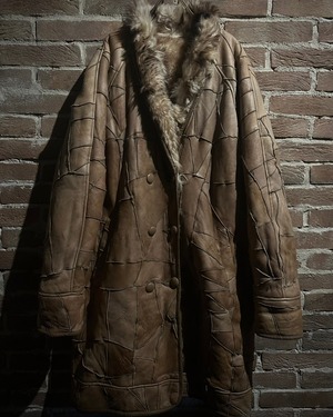 【Caka act3】Special Patchwork Vintage Loose Mouton Jacket