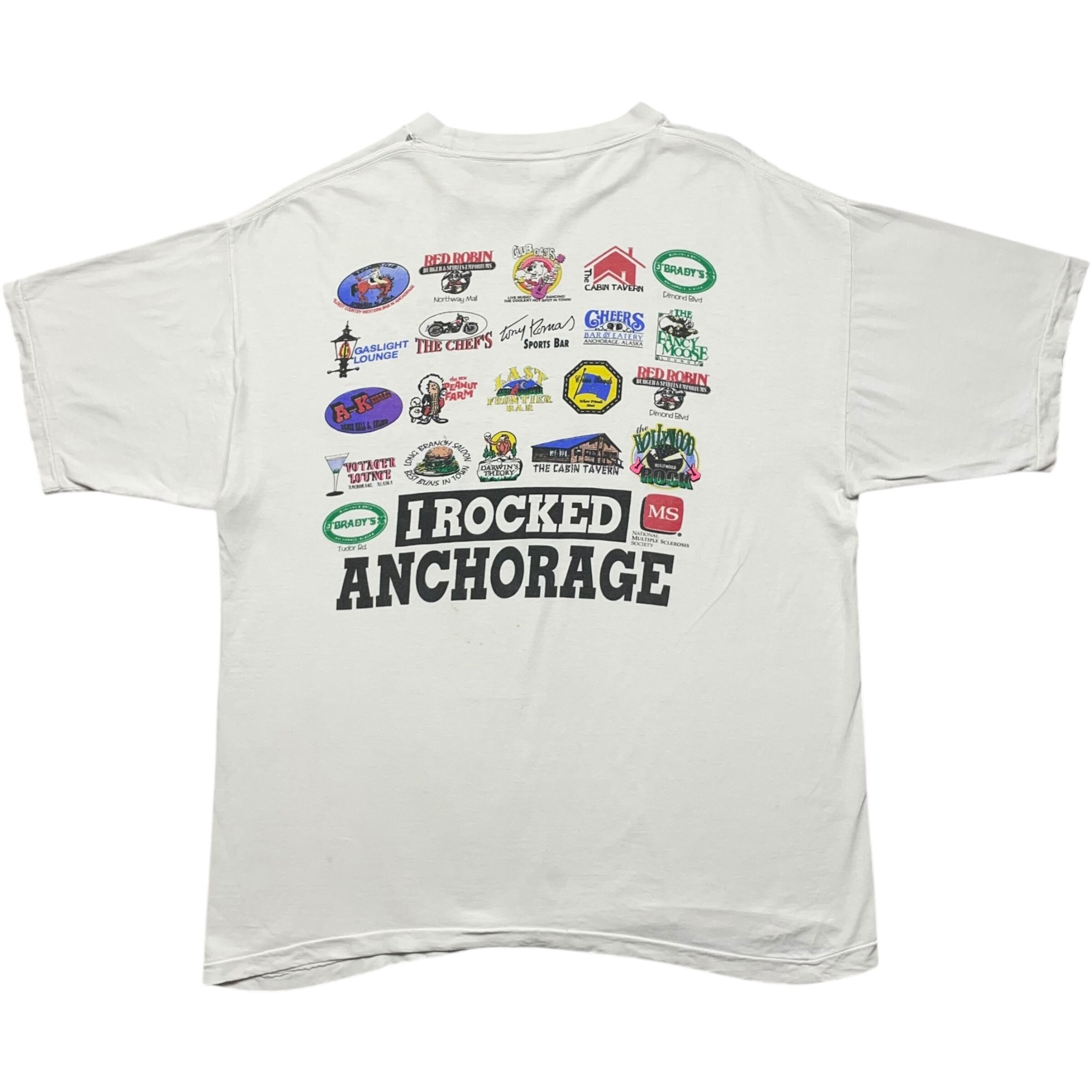 《XL》ROLLING ROCK Tシャツ 両面プリント 企業ロゴ ホワイト シングルステッチ 90年代 vintage no.7238