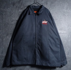 “RED KAP” Midnight Blue Logo Embroidery Design Quilted Work Jacket