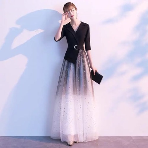 パーティードレス パーティー ドレス 黒 大人 大人ドレス 上品 フォーマル フォーマルドレス お呼ばれ 20代 30代 40代 キラキラ 大きいサイズ 二次会