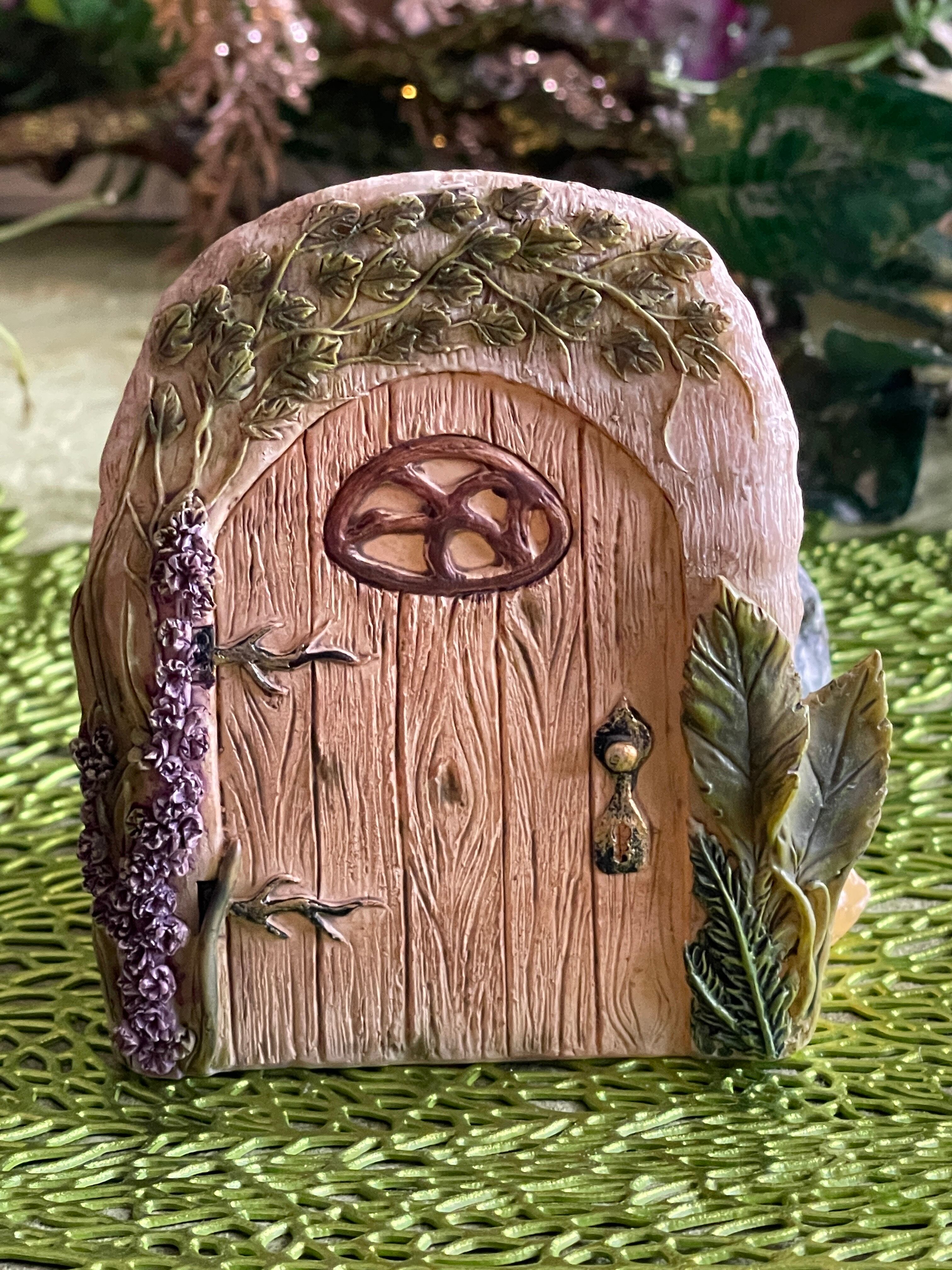 フェアリーシリーズ オークの妖精ドア Washed Oak Doorイギリスより Merry Unbirthday