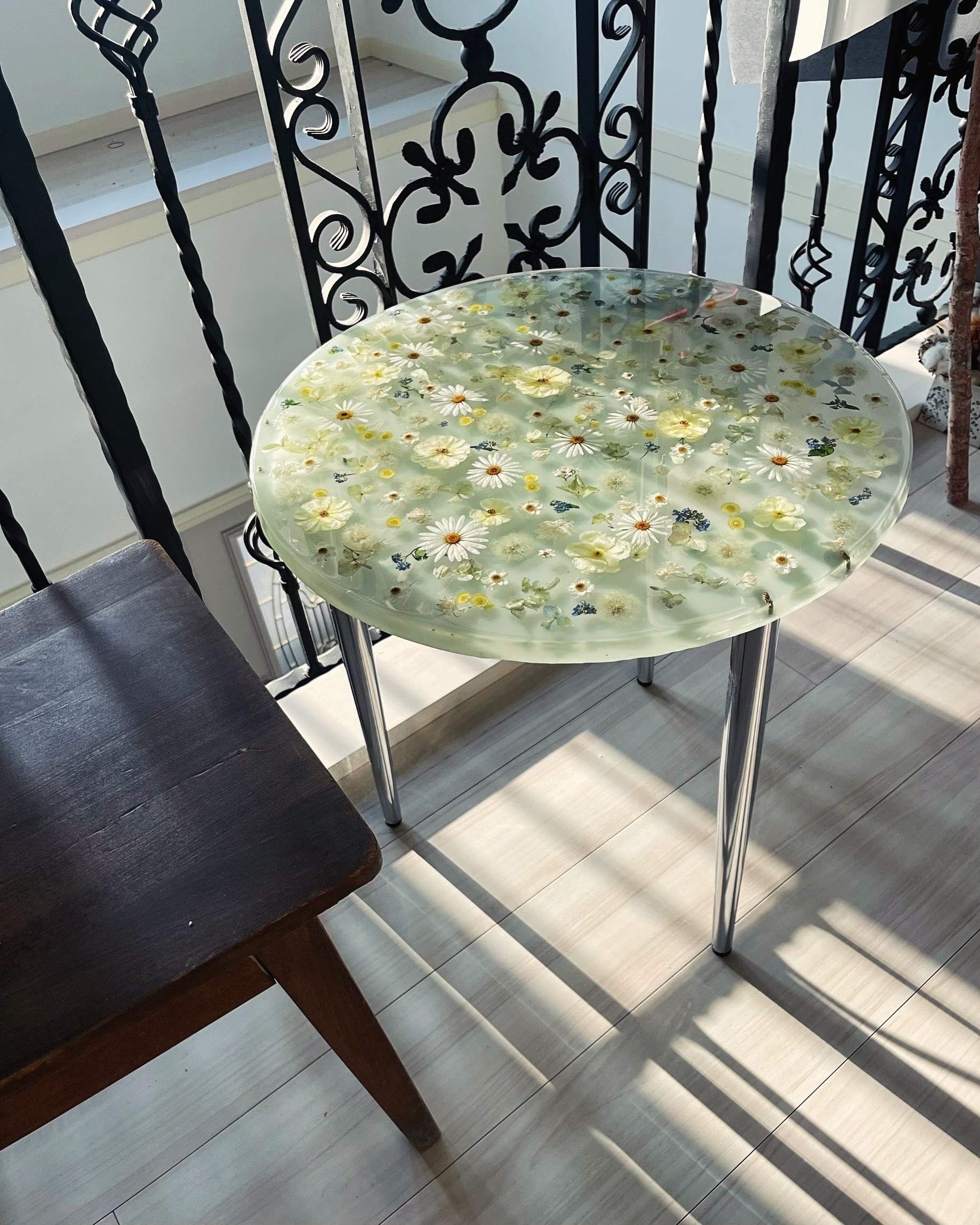 flower resin table ❉ レジン テーブル サイドテーブル コーヒー