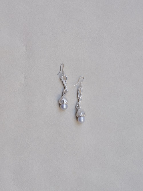 Gray fruits earrings