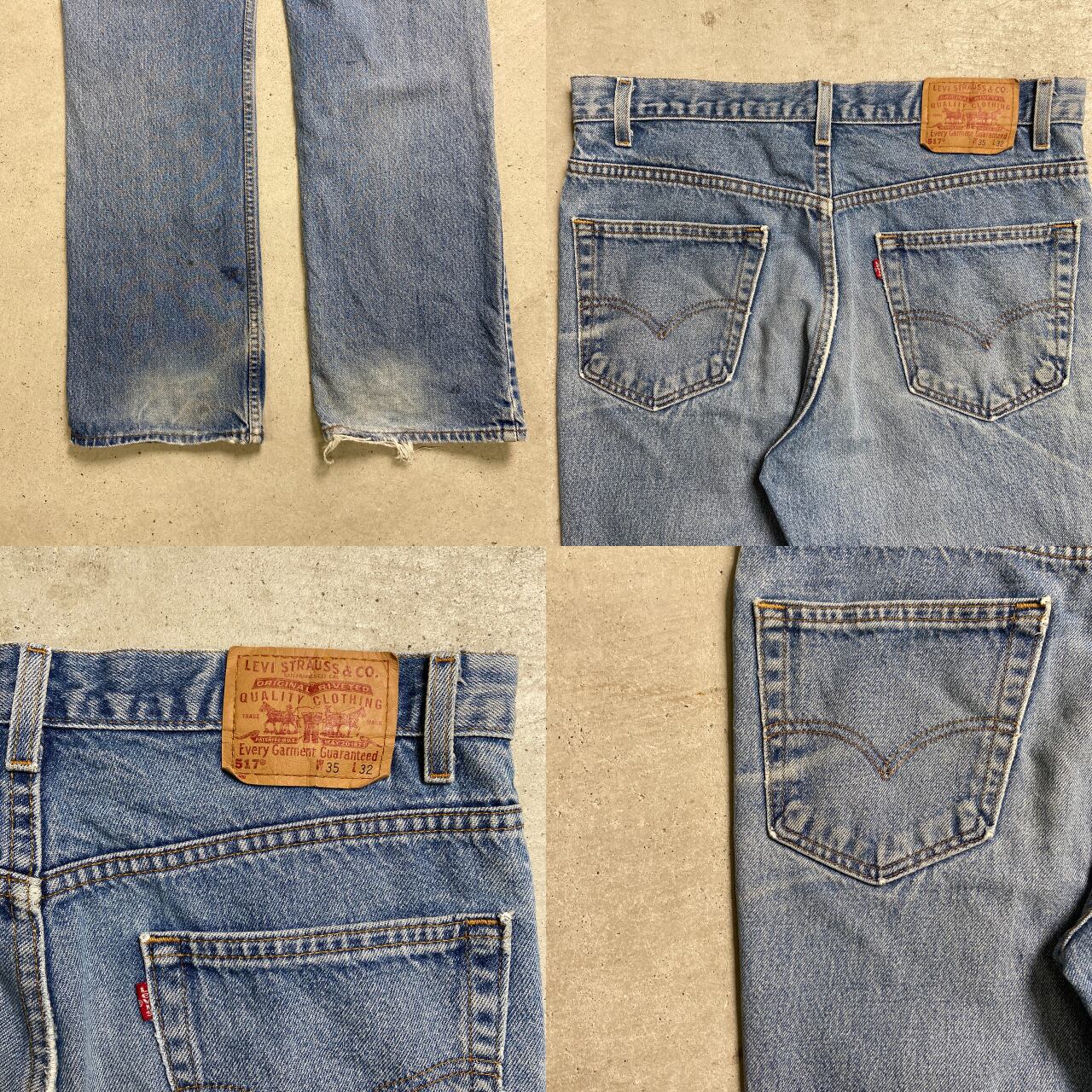 90年代 USA製 Levi's リーバイス 517 ブーツカット フレアデニムパンツ