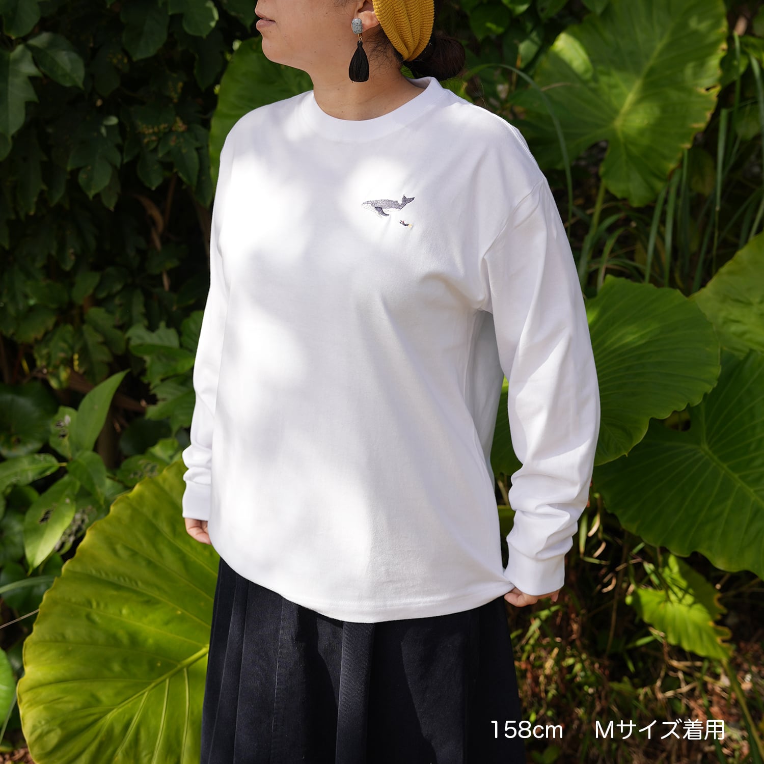 クジラ刺繍ロングスリーブTシャツ | UNISEX 6.2oz | Frasco(フラスコ