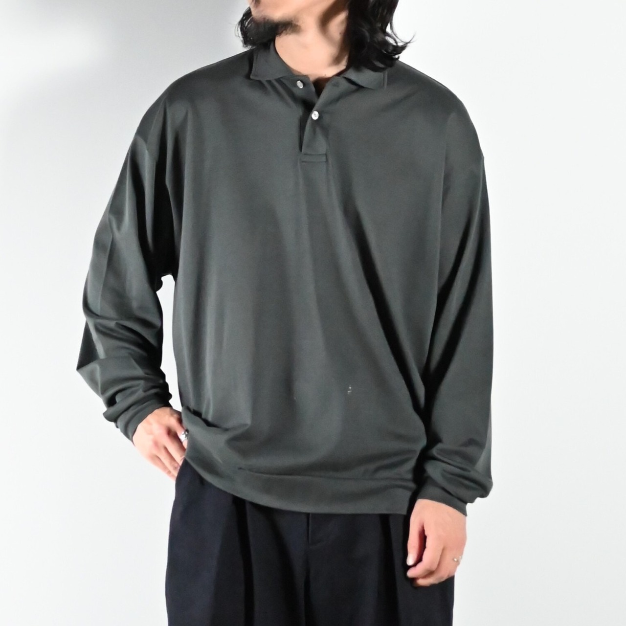 INTERIM / HIGH GAUGE SEA ISLAND PIQUE HYPER BIG LONG POLO SHIRT