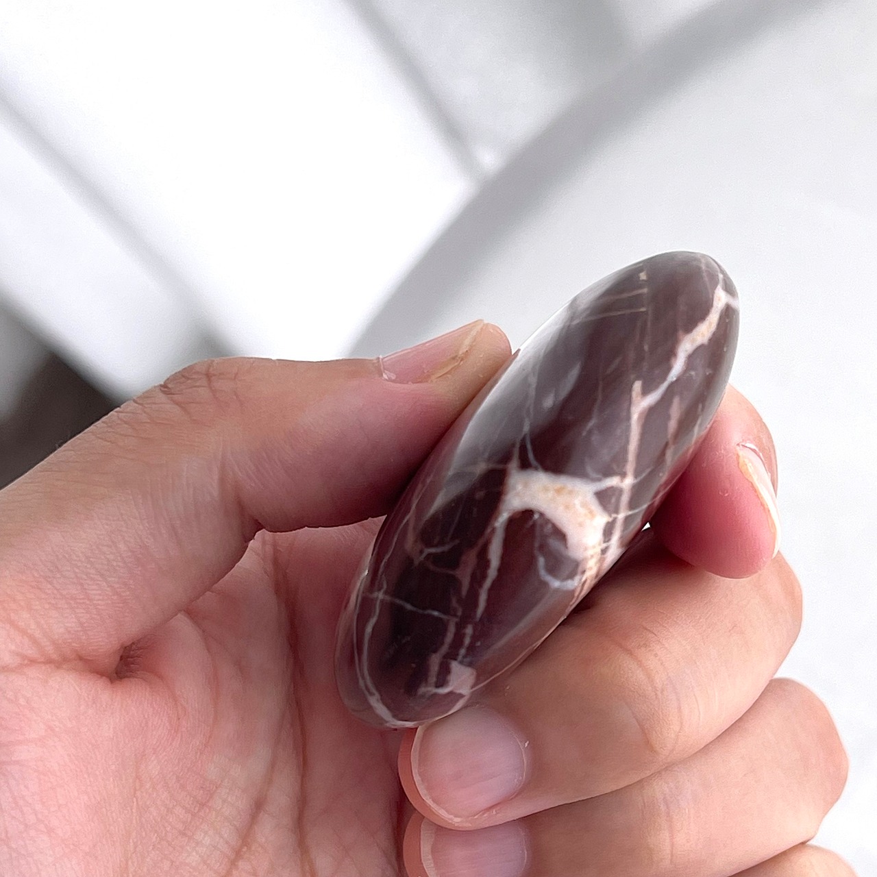 チョコレートジャスパー*パーム*250808-02*天然石*置き物*インテリアストーン