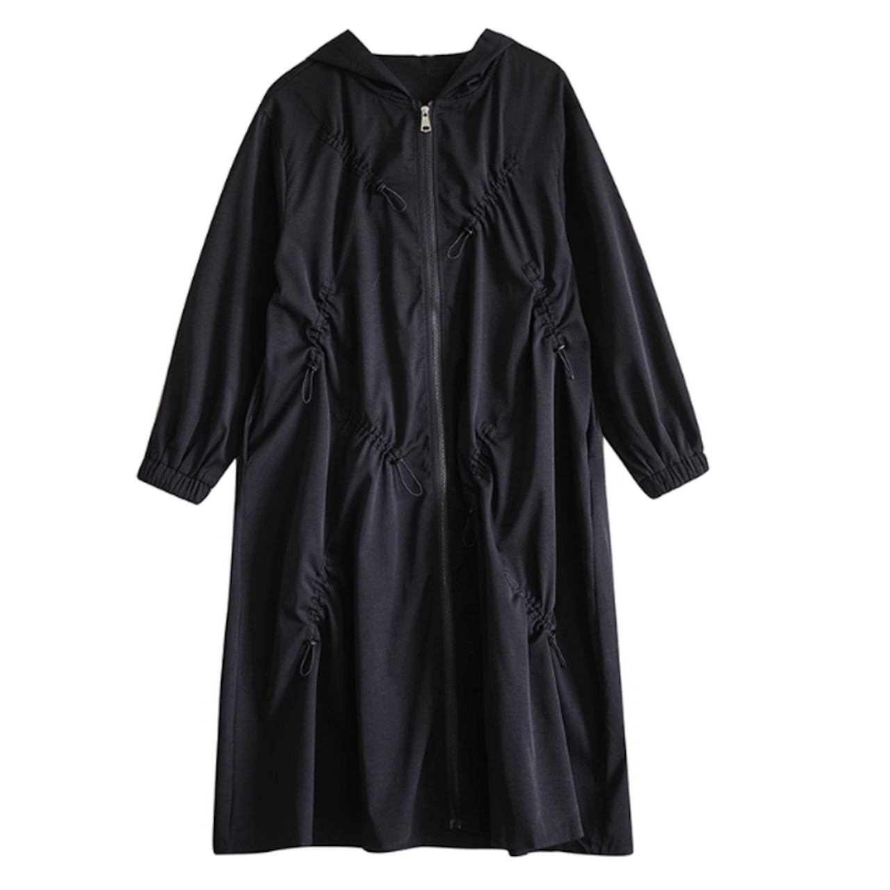 ドローストリングデザイン ジップアップコート 60009