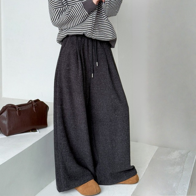 ワイドレッグ　タックパンツ　 N00214