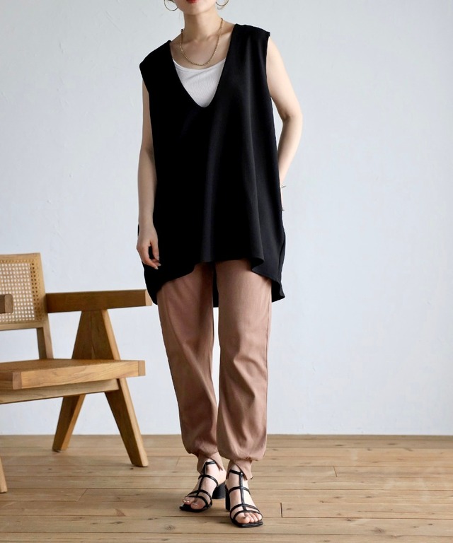 裾スリットジョガーパンツ