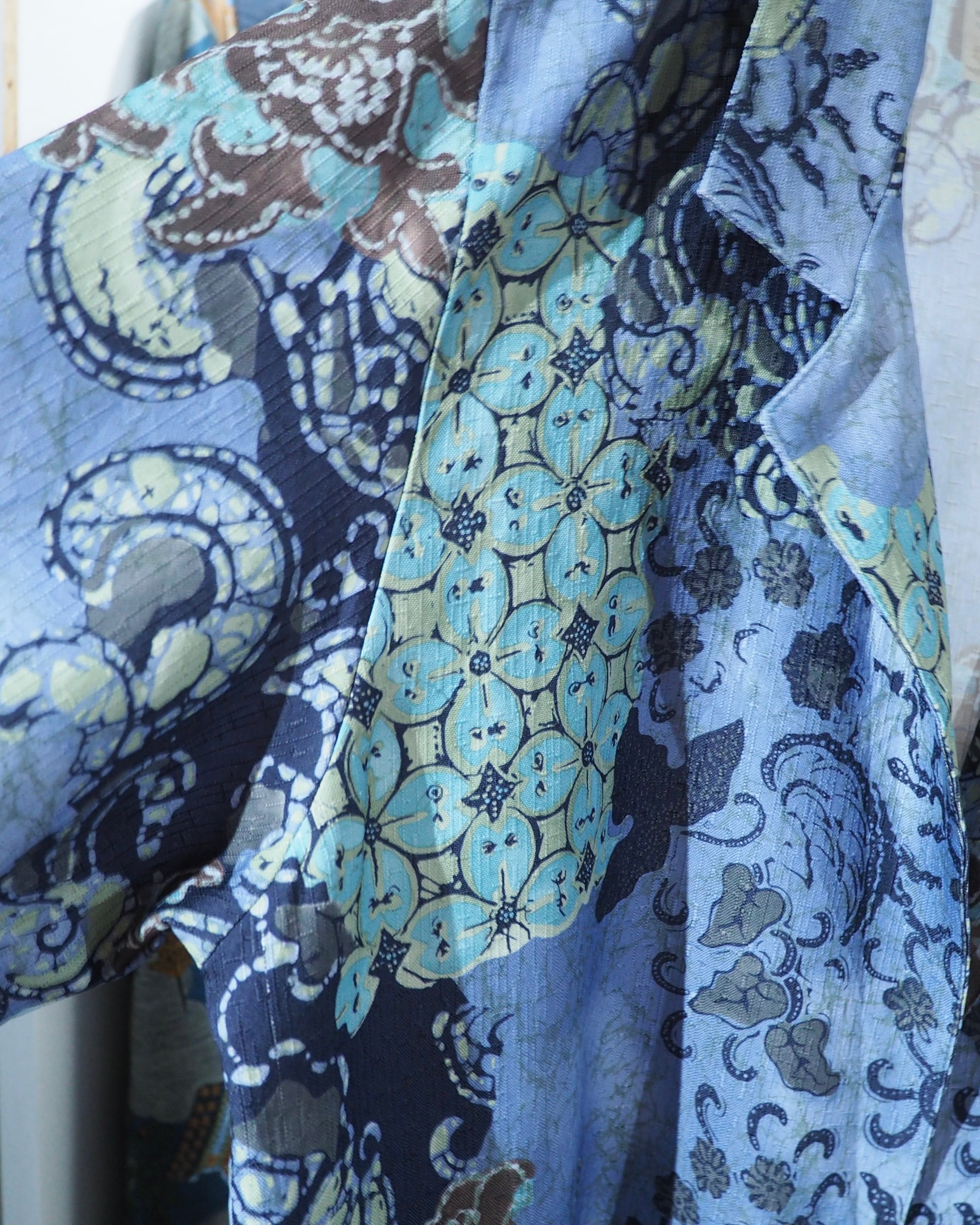 1980 - 90s ” Made in USA ” Beautiful Flower pattern vintage loose Easy Tailored jacket