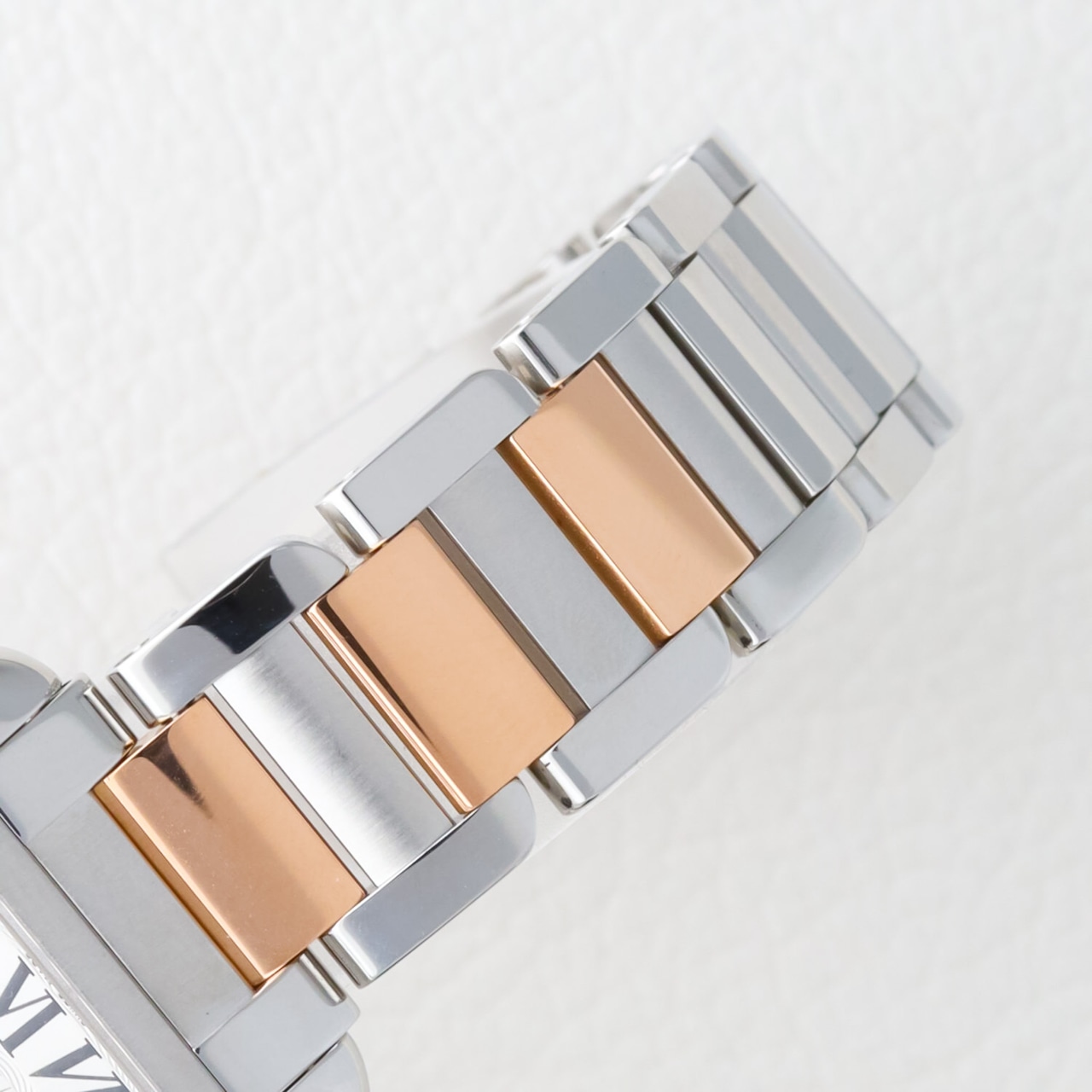 コピー:カルティエ タンクアングレーズ SM ピンクゴールドコンビ