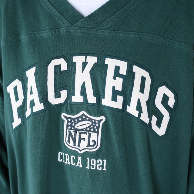 "NFL" green bay packers XXL over silhouette l/s tee