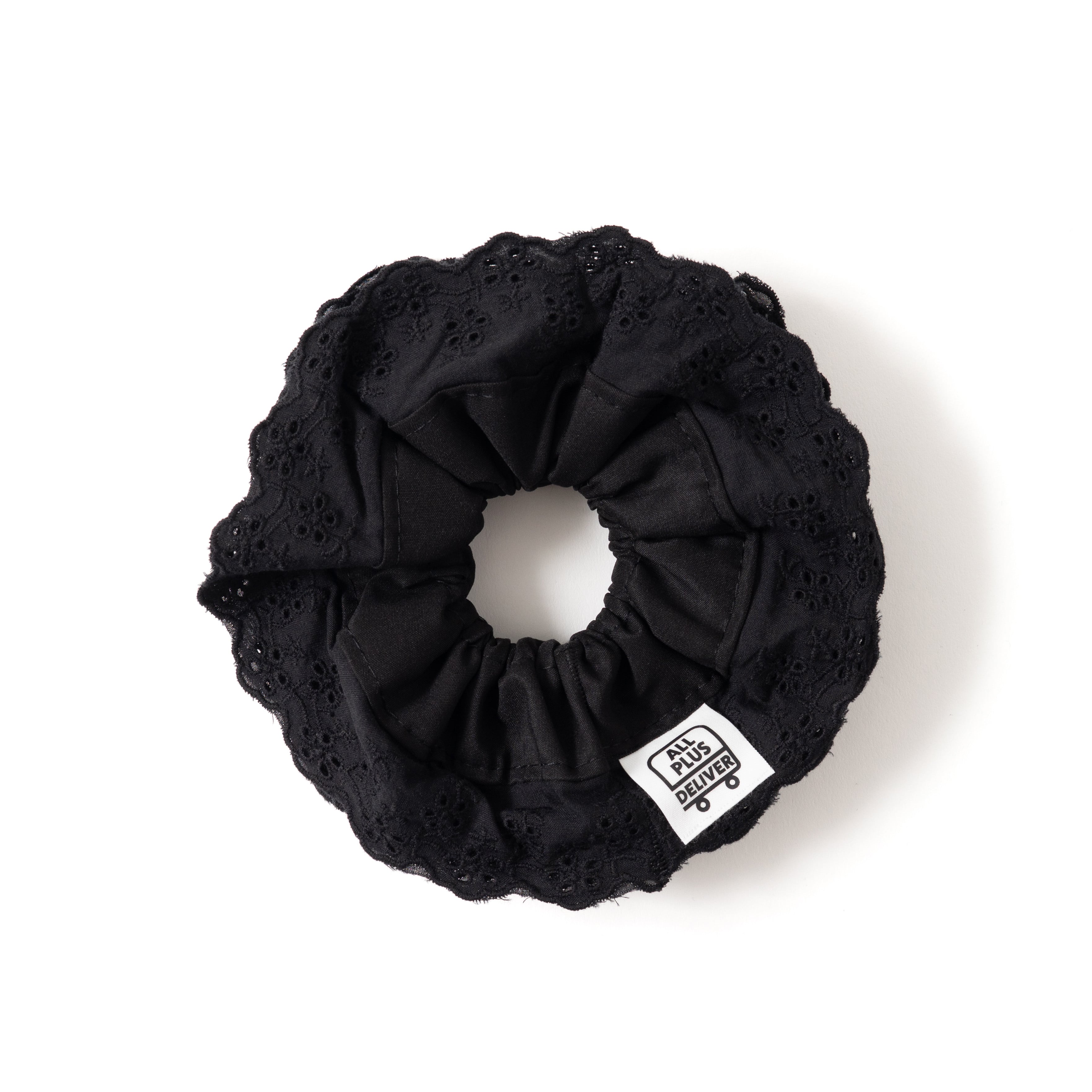ALPSDR LOGO HAIR SCRUNCHIE / BLACK