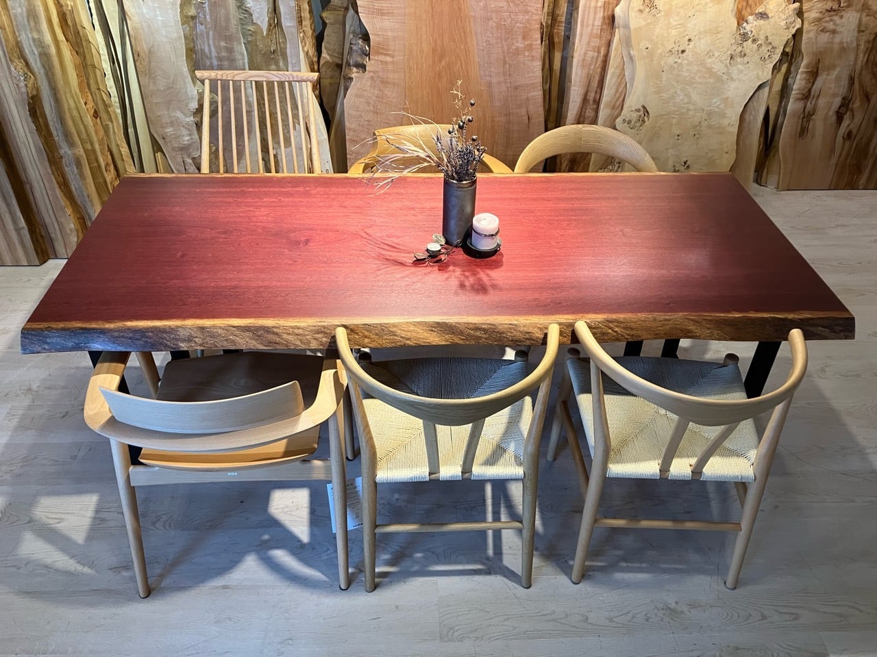 パープルハート_2000×810×46_青山店_テーブル天板/一枚板 231966