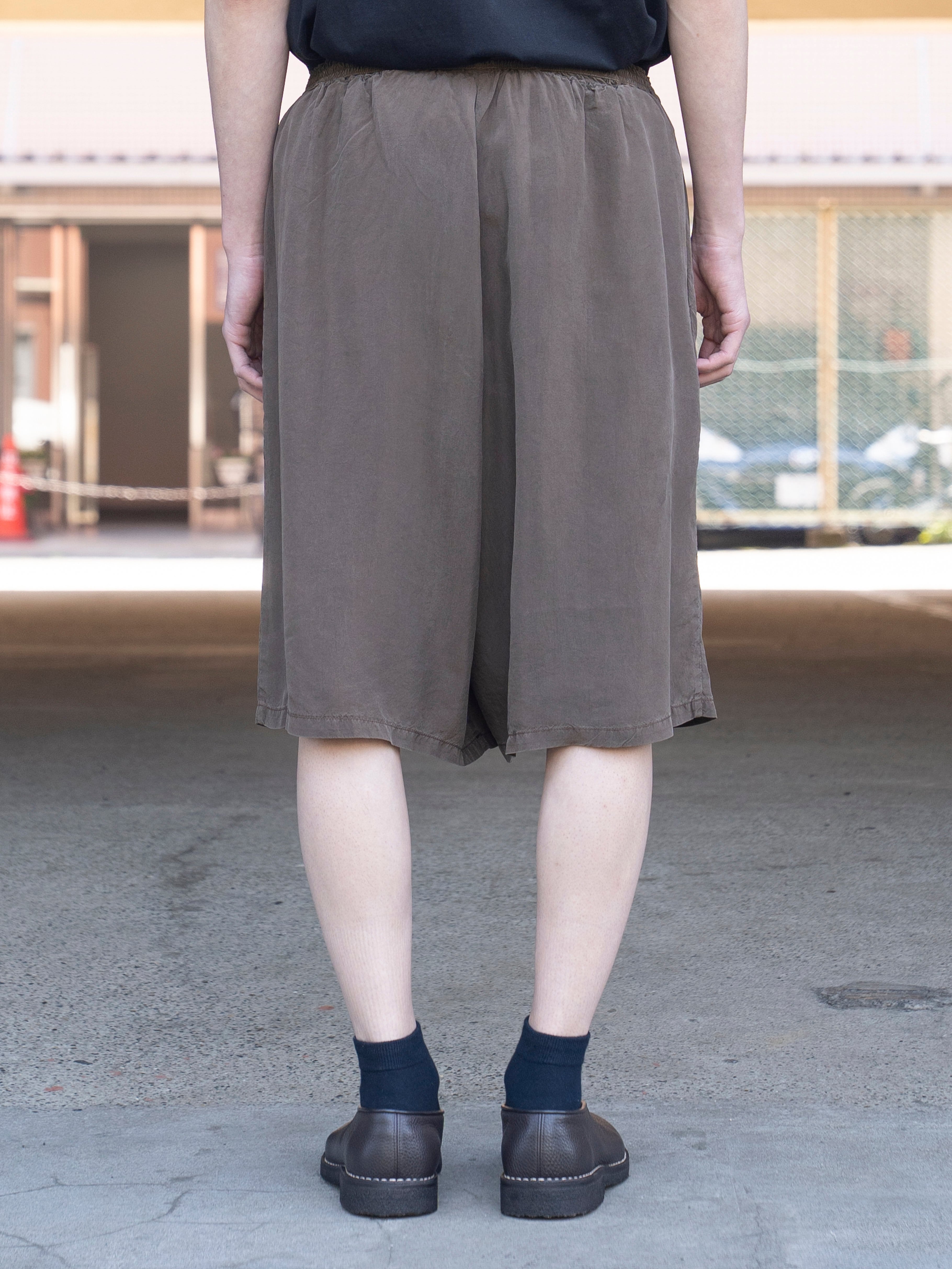 GABRIELA COLL GARMENTS CUPRO SHORT TROUSERS BROWN S14-259 | BEST